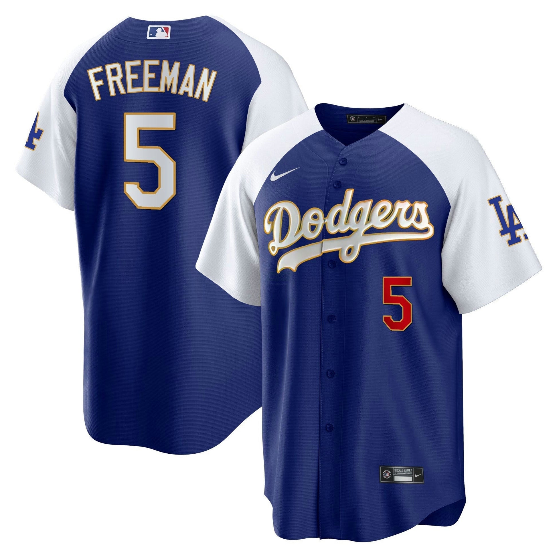 Camisa MLB Men’s Los Angeles Gold Trim Cool Base Jersey