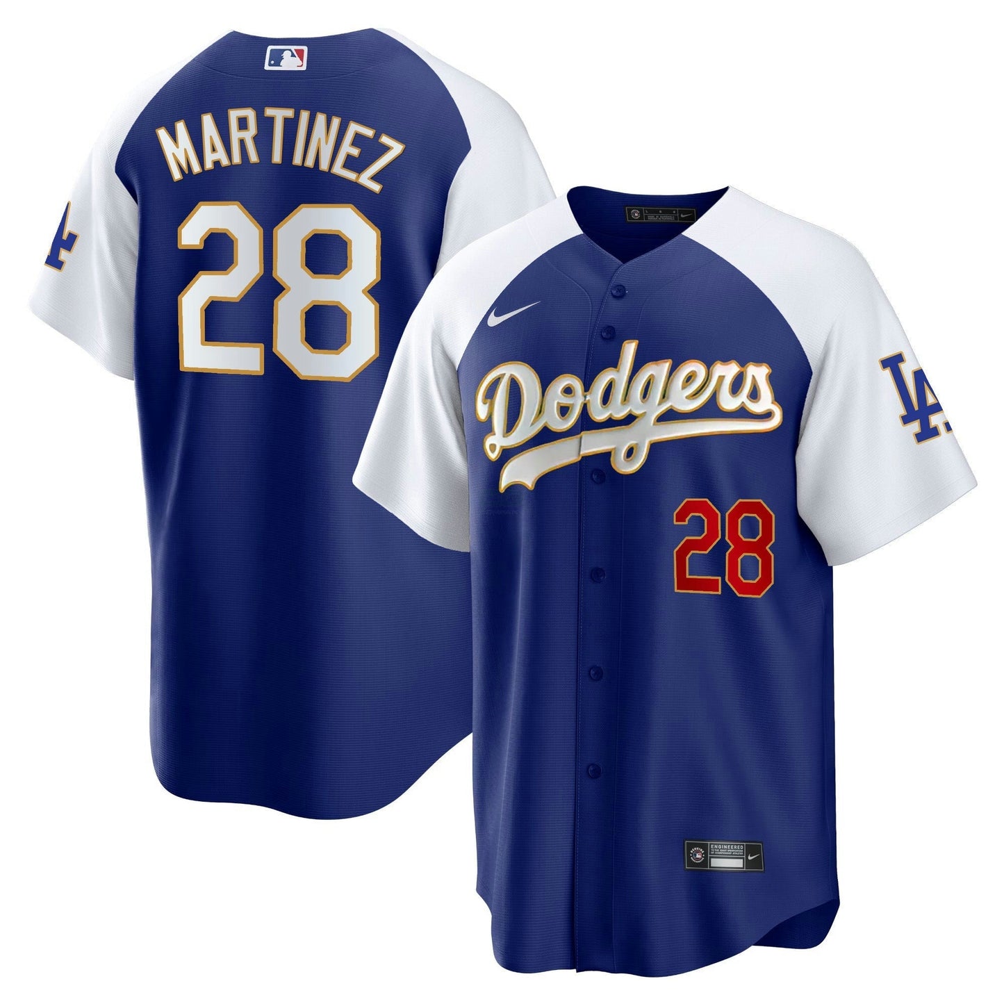 Camisa MLB Men’s Los Angeles Gold Trim Cool Base Jersey