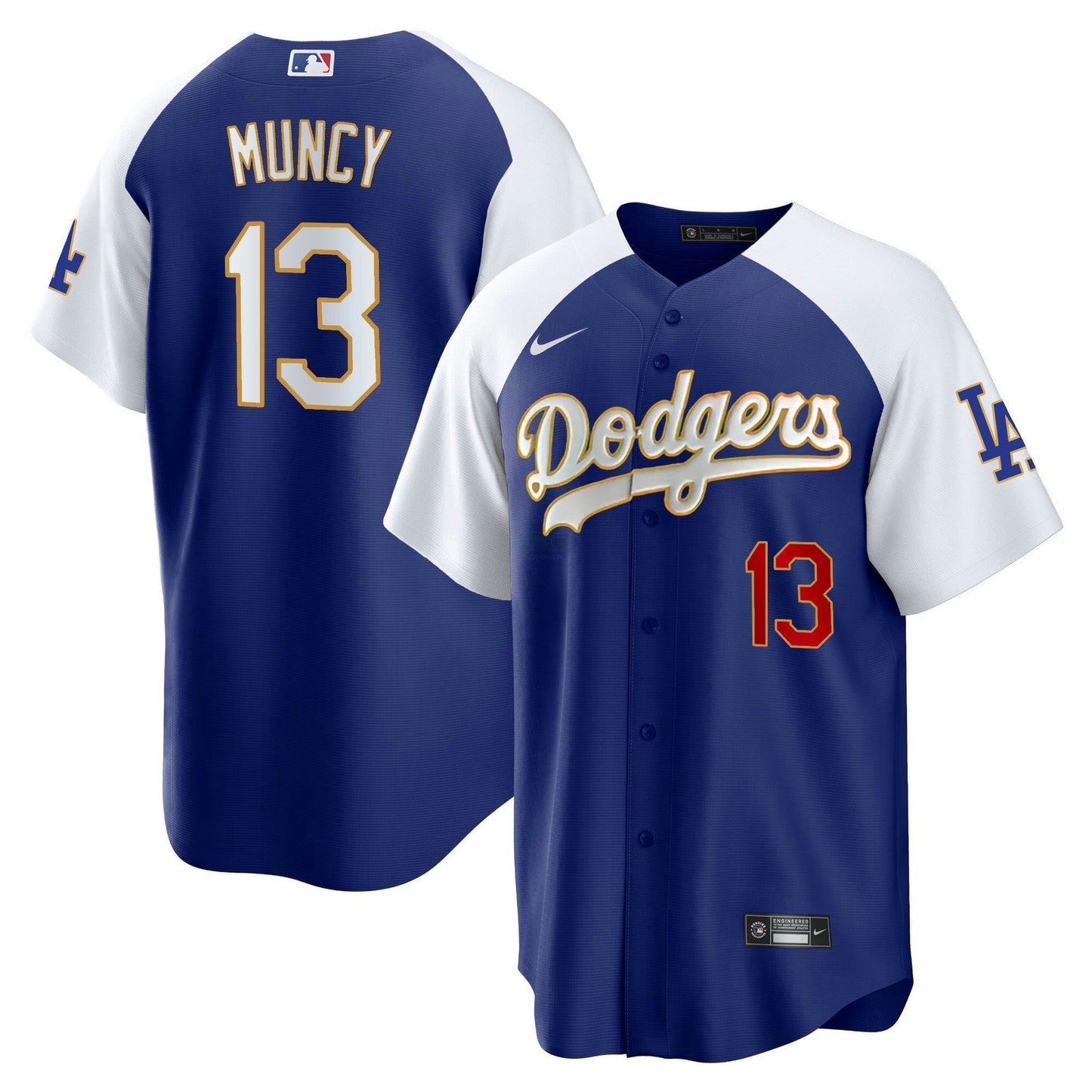 Camisa MLB Men’s Los Angeles Gold Trim Cool Base Jersey