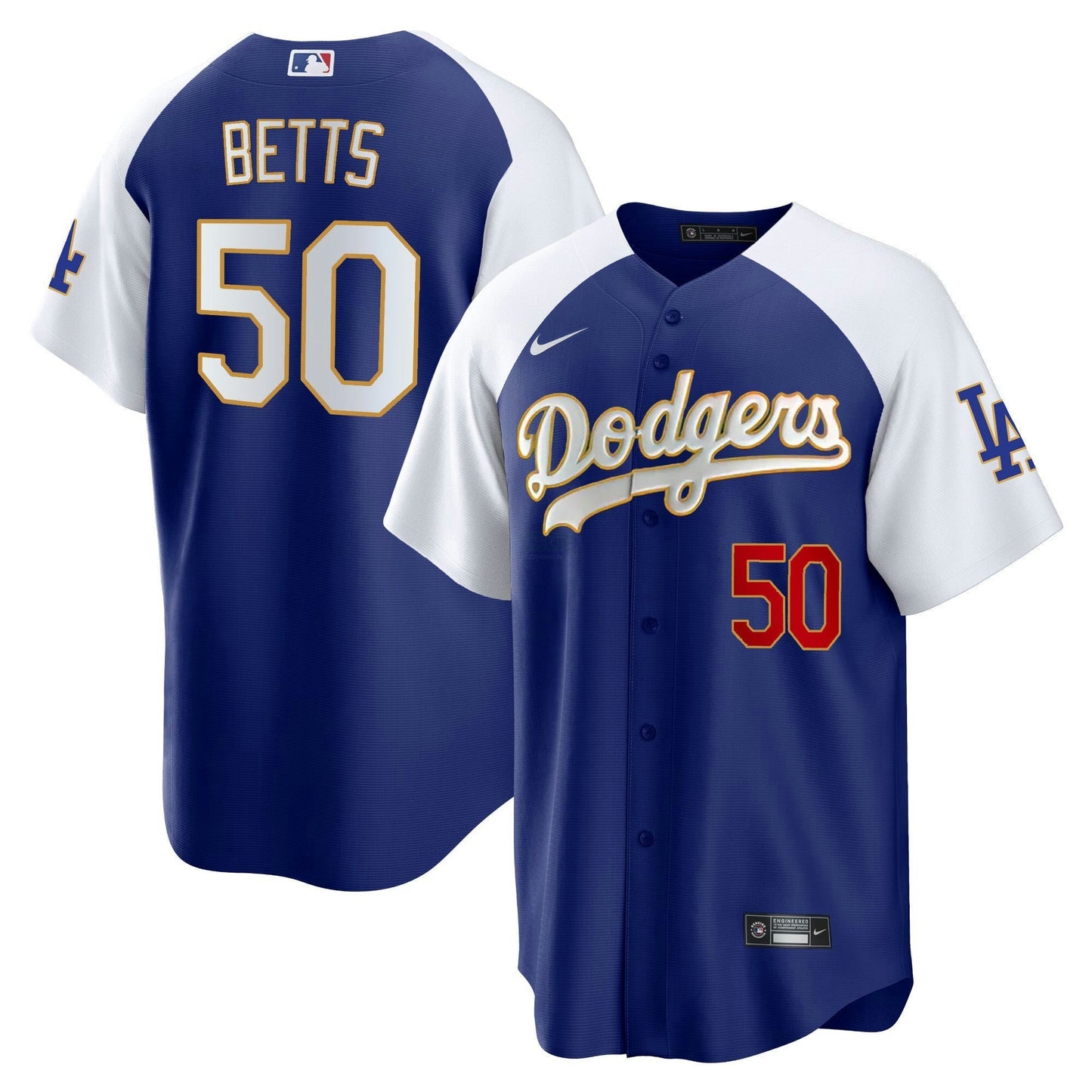 Camisa MLB Men’s Los Angeles Gold Trim Cool Base Jersey