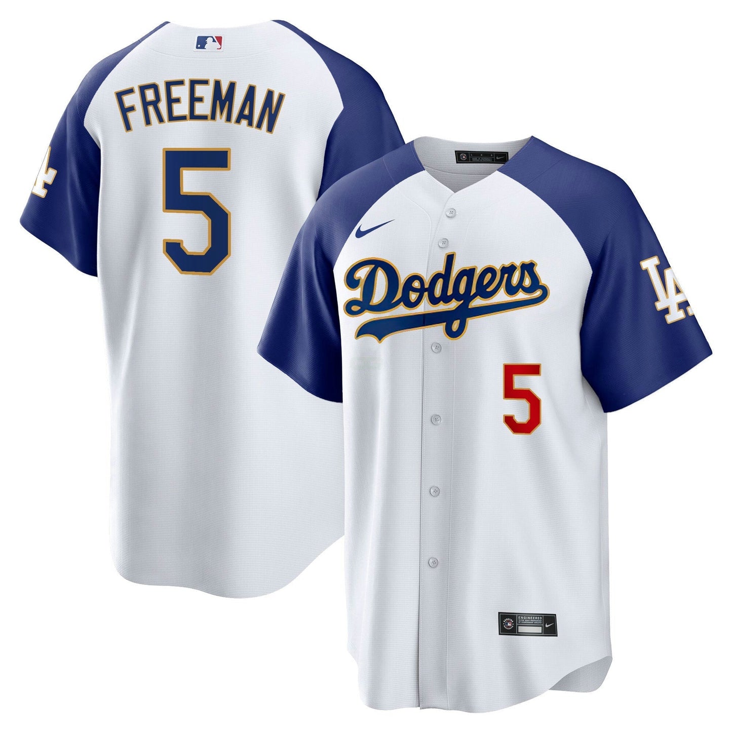 Camisa MLB Men’s Los Angeles Gold Trim Cool Base Jersey