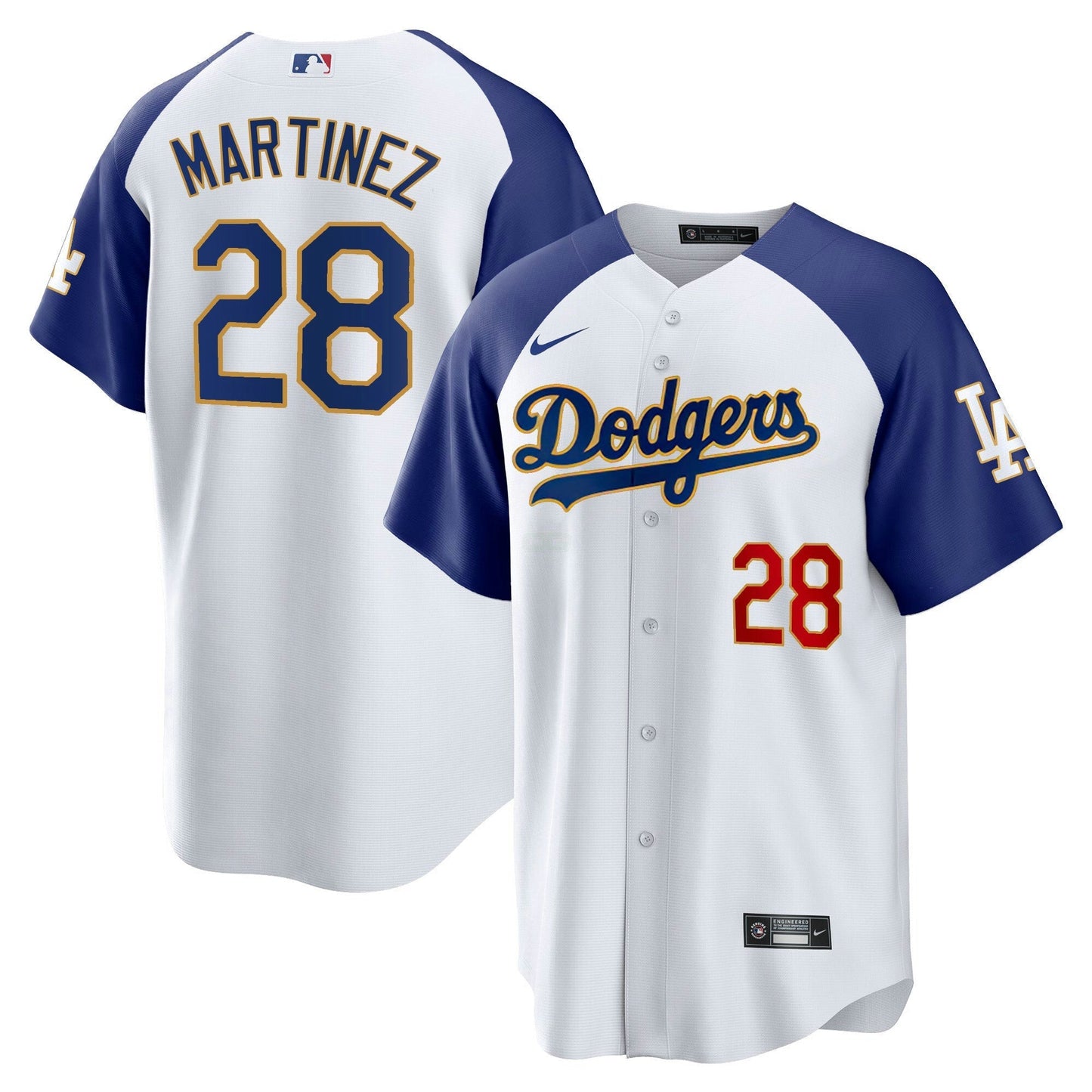 Camisa MLB Men’s Los Angeles Gold Trim Cool Base Jersey