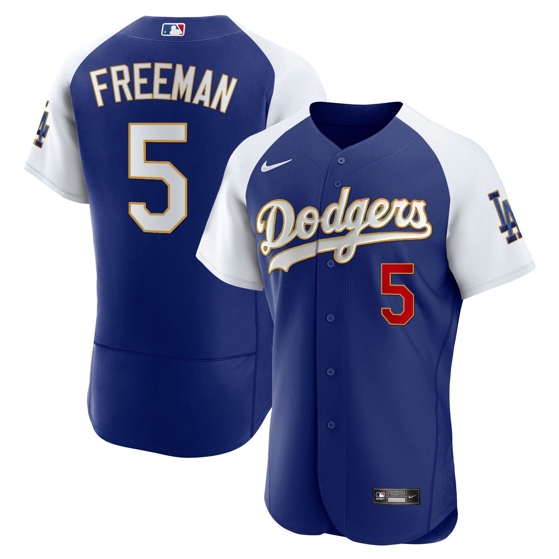 Camisa MLB Men’s Los Angeles Gold Trim Flex Base Jersey