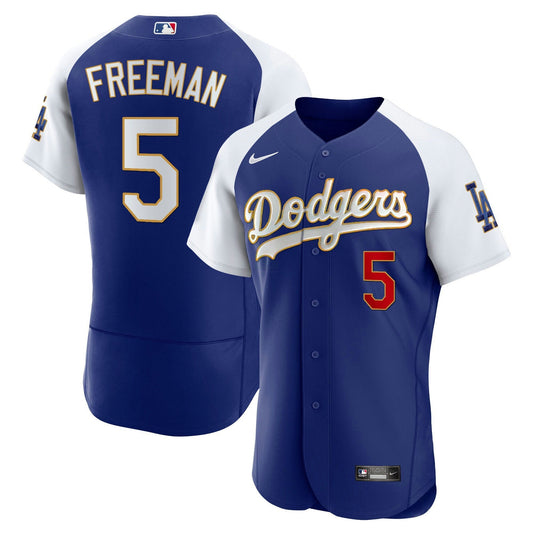 Camisa MLB Men’s Los Angeles Gold Trim Flex Base Jersey