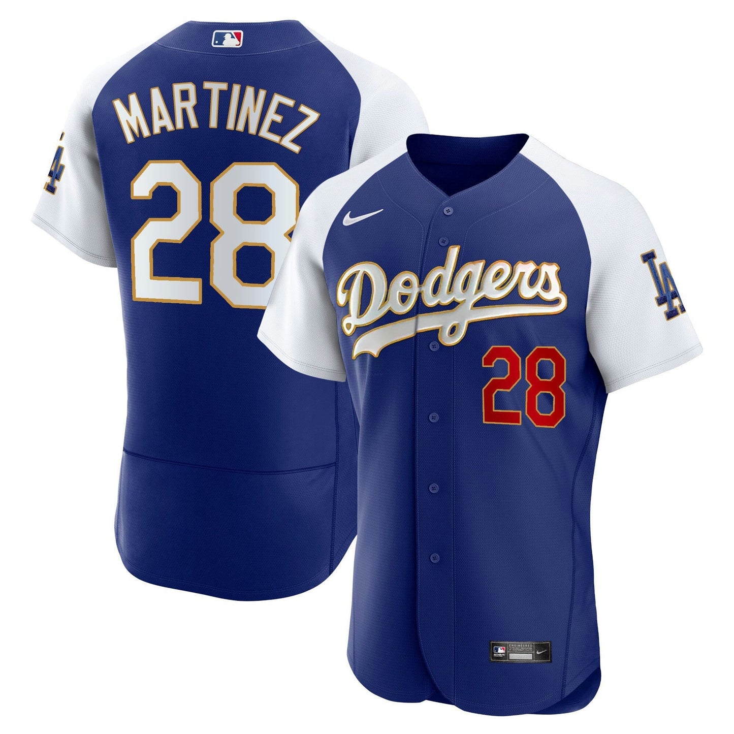 Camisa MLB Men’s Los Angeles Gold Trim Flex Base Jersey