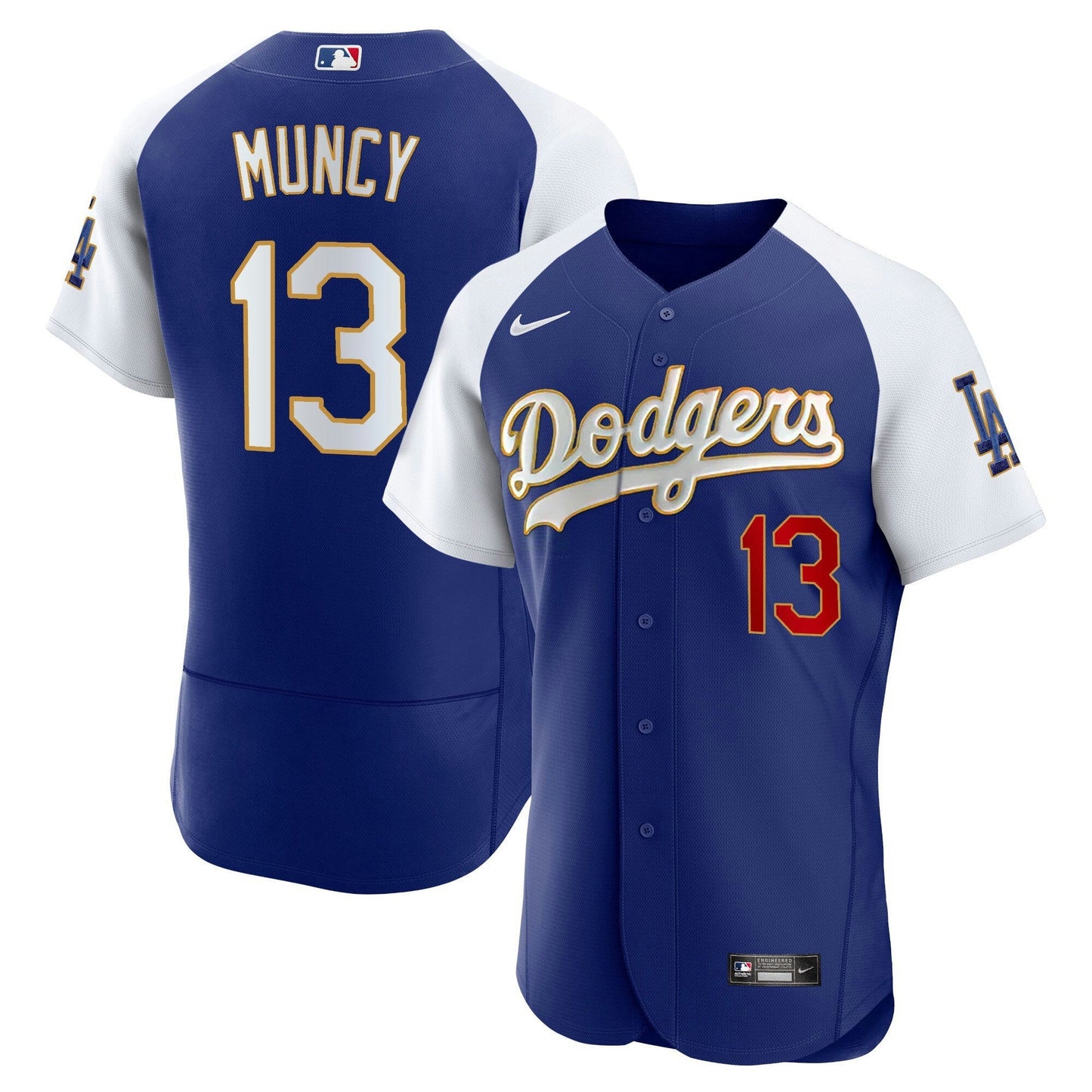 Camisa MLB Men’s Los Angeles Gold Trim Flex Base Jersey