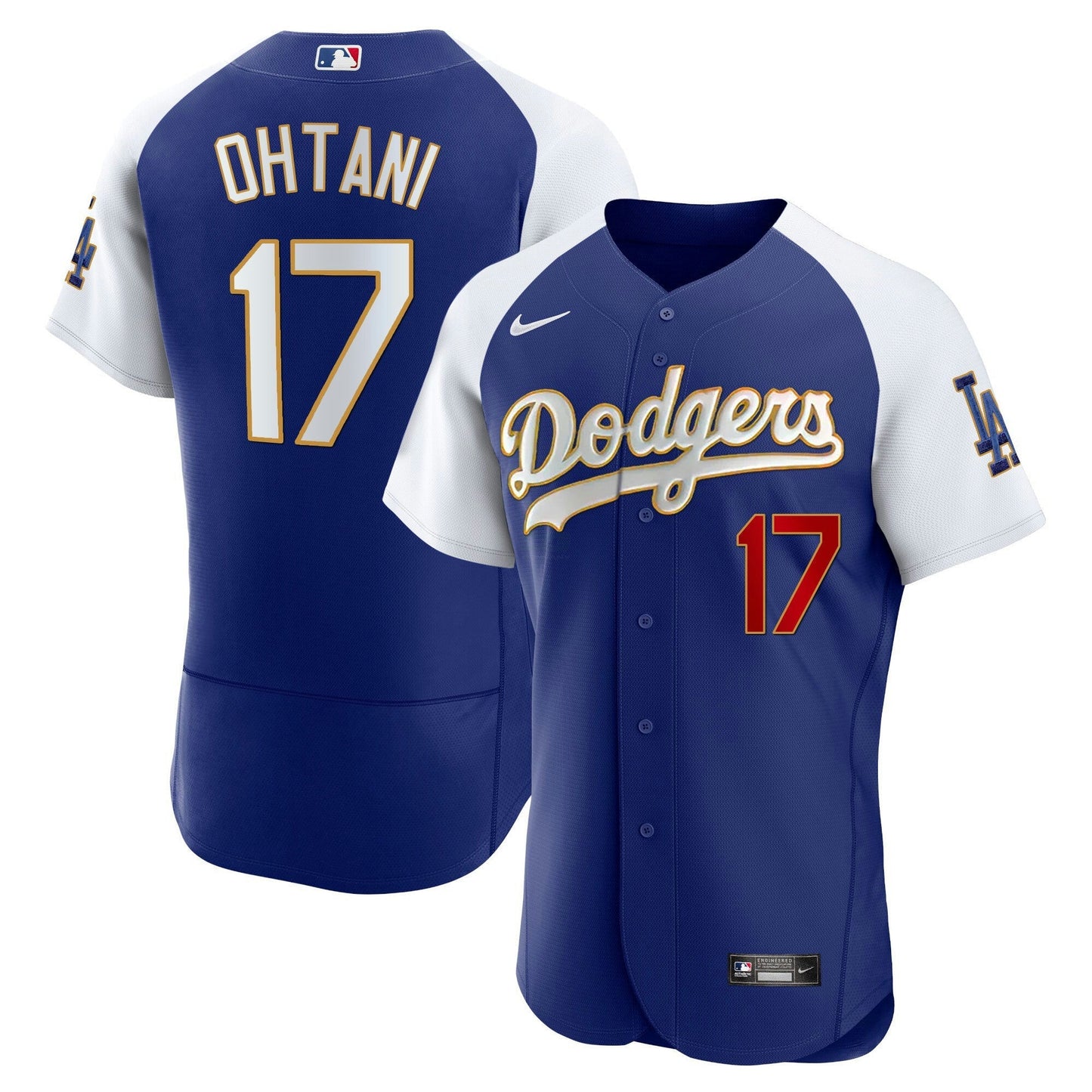 Camisa MLB Men’s Los Angeles Gold Trim Flex Base Jersey