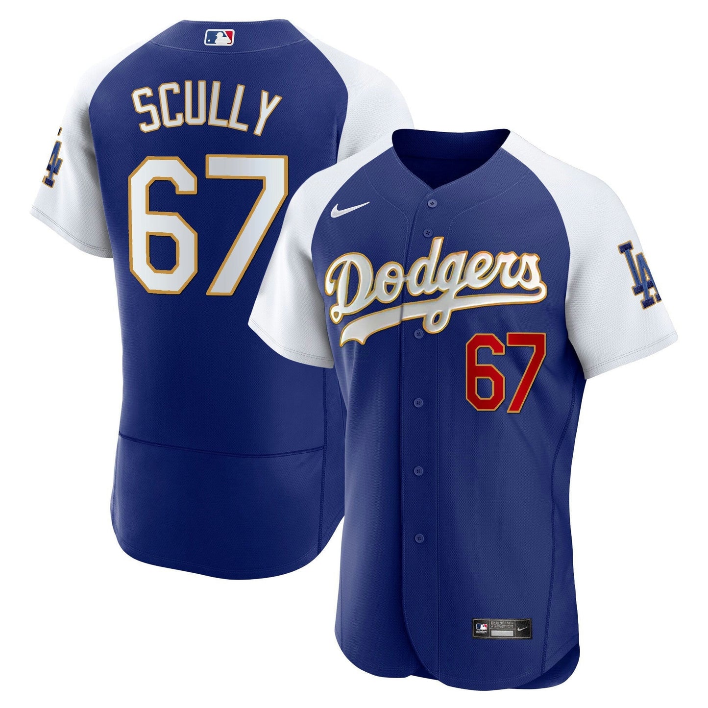 Camisa MLB Men’s Los Angeles Gold Trim Flex Base Jersey