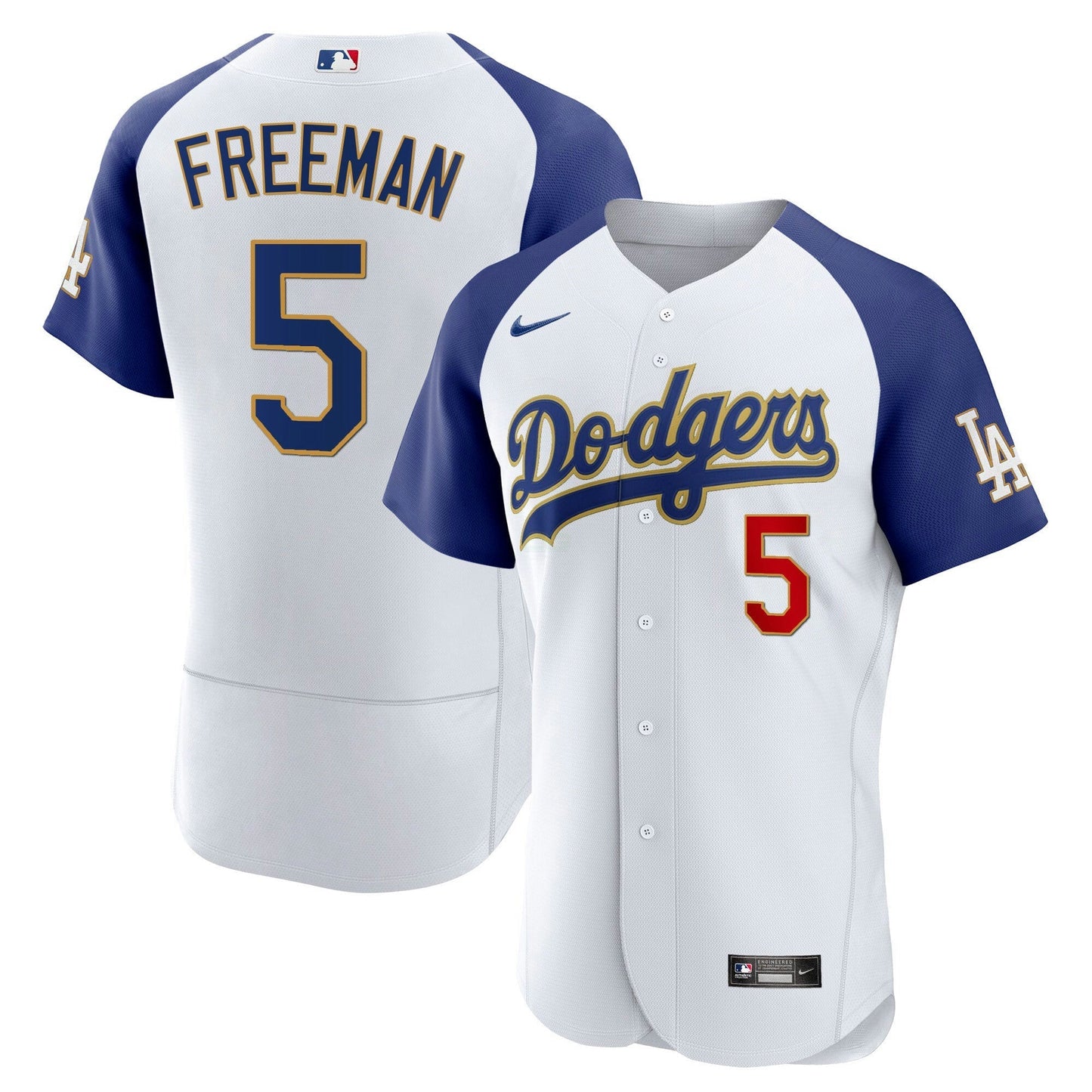 Camisa MLB Men’s Los Angeles Gold Trim Flex Base Jersey