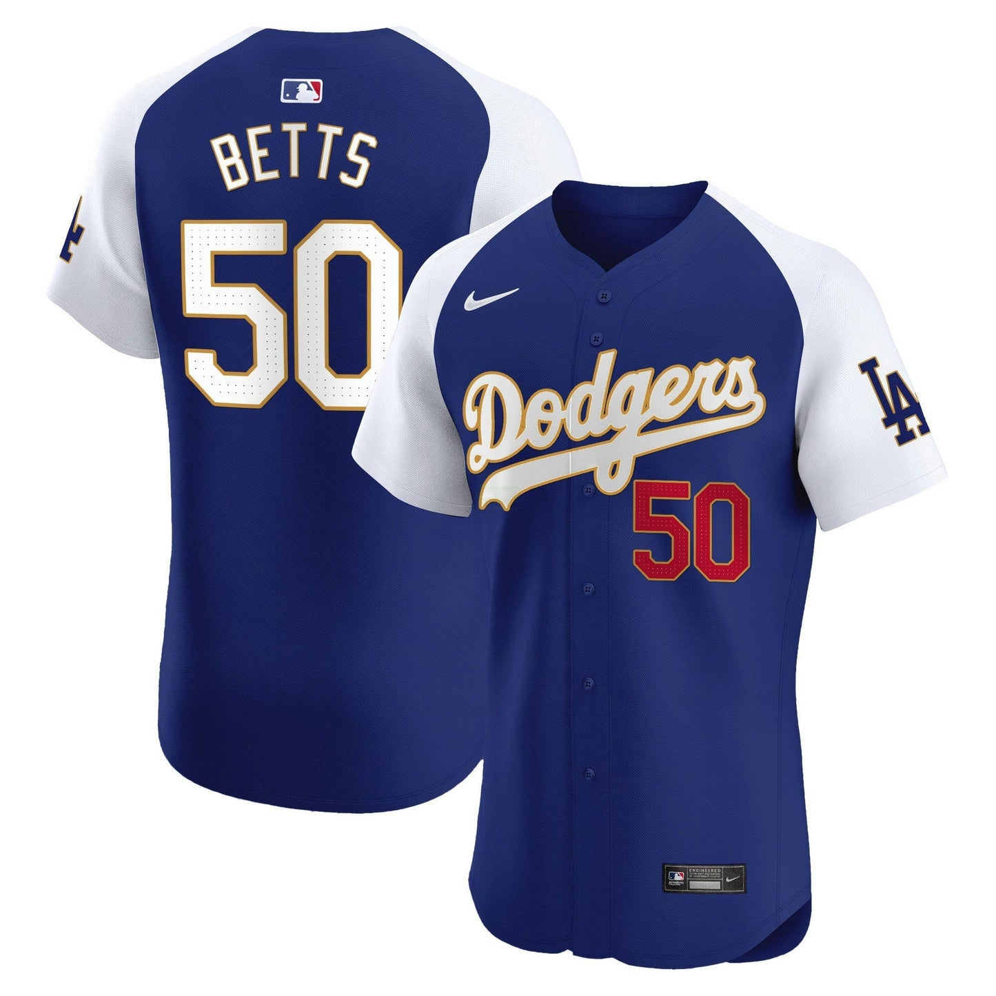 Camisa MLB Men’s Los Angeles Gold Trim Premier Elite Jersey