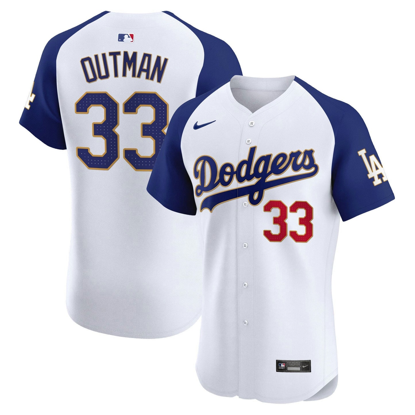 Camisa MLB Men’s Los Angeles Gold Trim Premier Elite Jersey