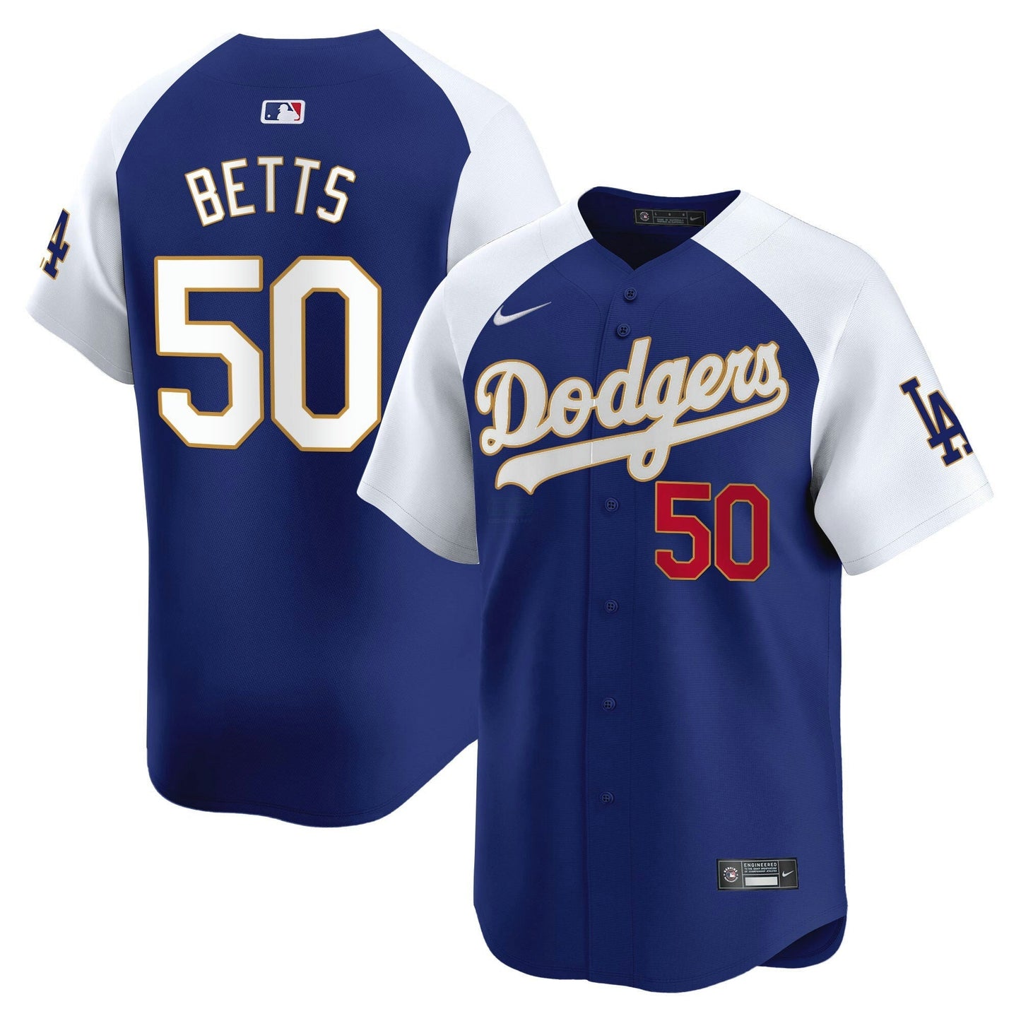 Camisa MLB Men’s Los Angeles Gold Trim Vapor Premier Limited Jersey