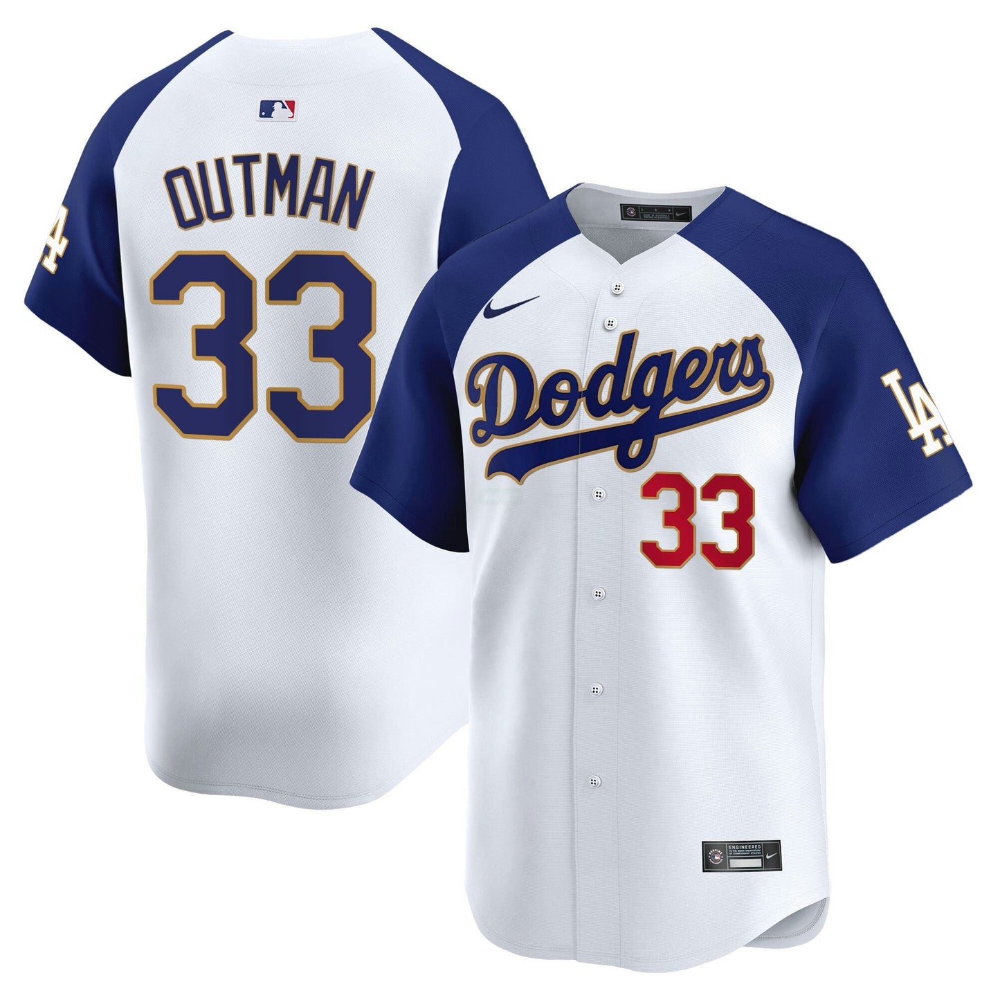 Camisa MLB Men’s Los Angeles Gold Trim Vapor Premier Limited Jersey