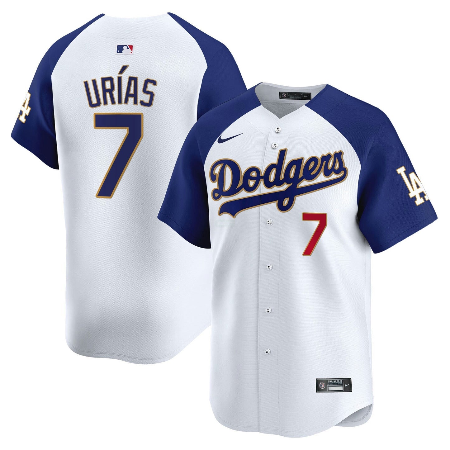 Camisa MLB Men’s Los Angeles Gold Trim Vapor Premier Limited Jersey
