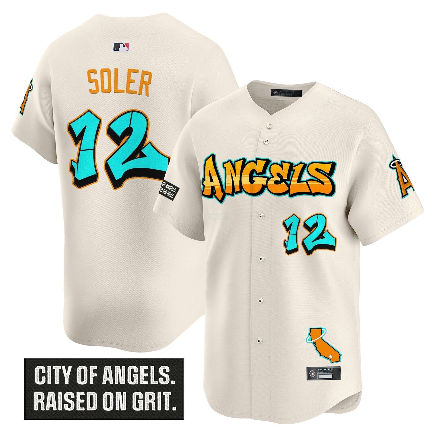 Camisa MLB Men’s Los Angeles ‘Graffiti Halo Drop Edition’ Vapor Premier Limited Jersey