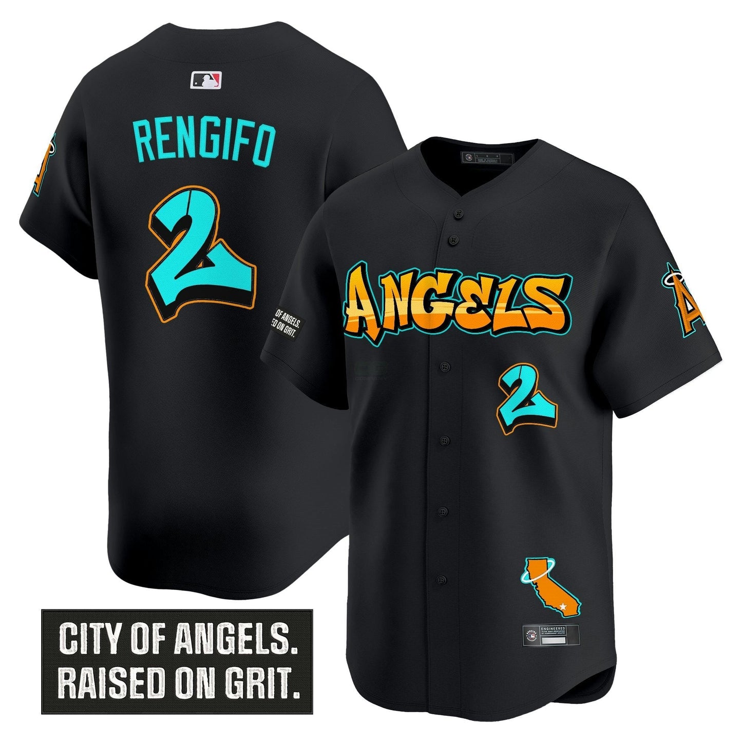 Camisa MLB Men’s Los Angeles ‘Graffiti Halo Drop Edition’ Vapor Premier Limited Jersey