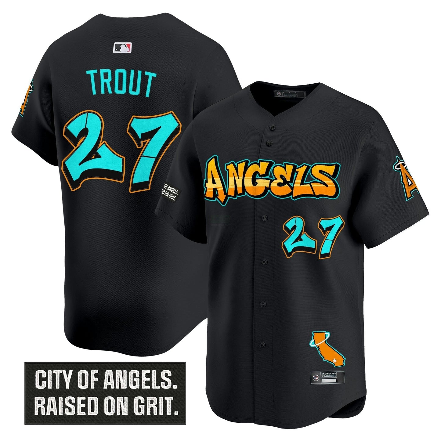 Camisa MLB Men’s Los Angeles ‘Graffiti Halo Drop Edition’ Vapor Premier Limited Jersey