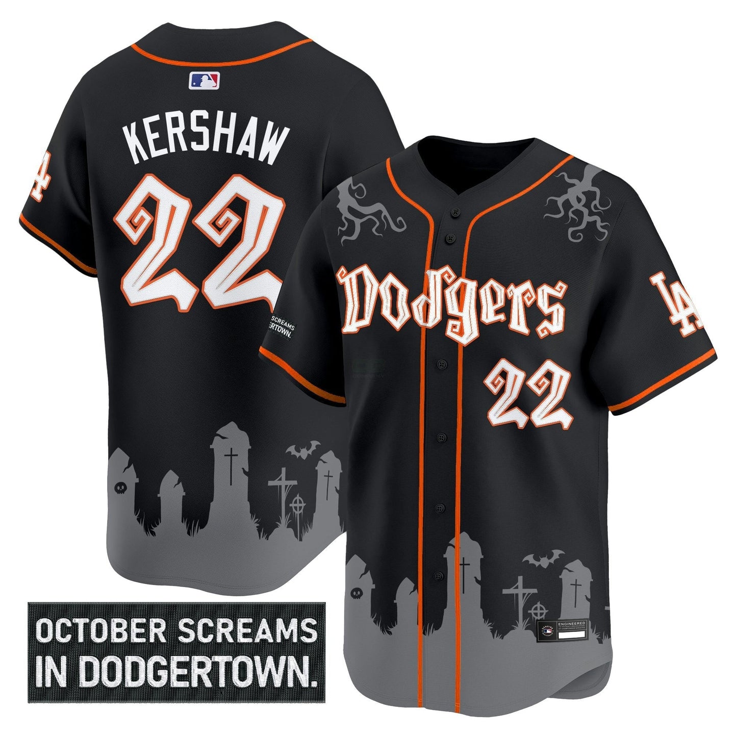 Camisa MLB Men’s Los Angeles ‘Halloween Edition’ Premier Limited Jersey – Stitched