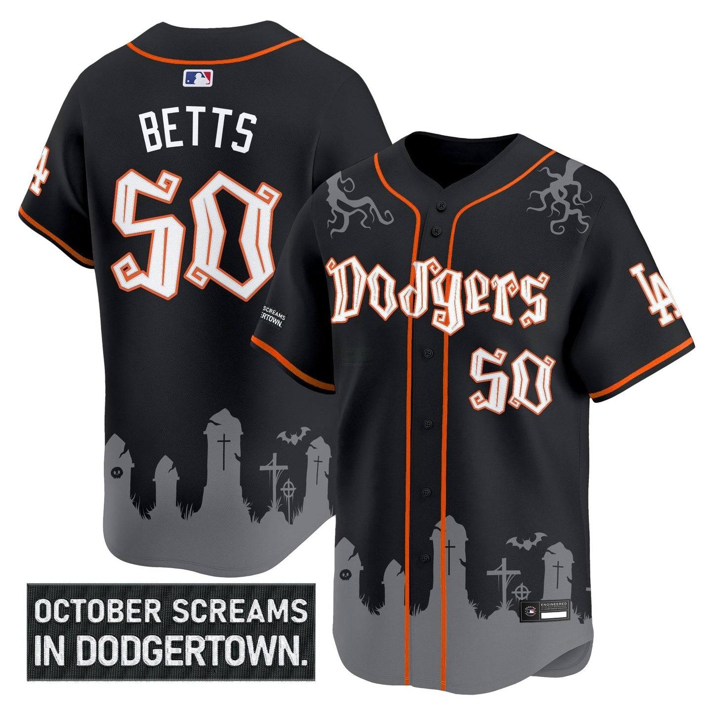 Camisa MLB Men’s Los Angeles ‘Halloween Edition’ Premier Limited Jersey – Stitched