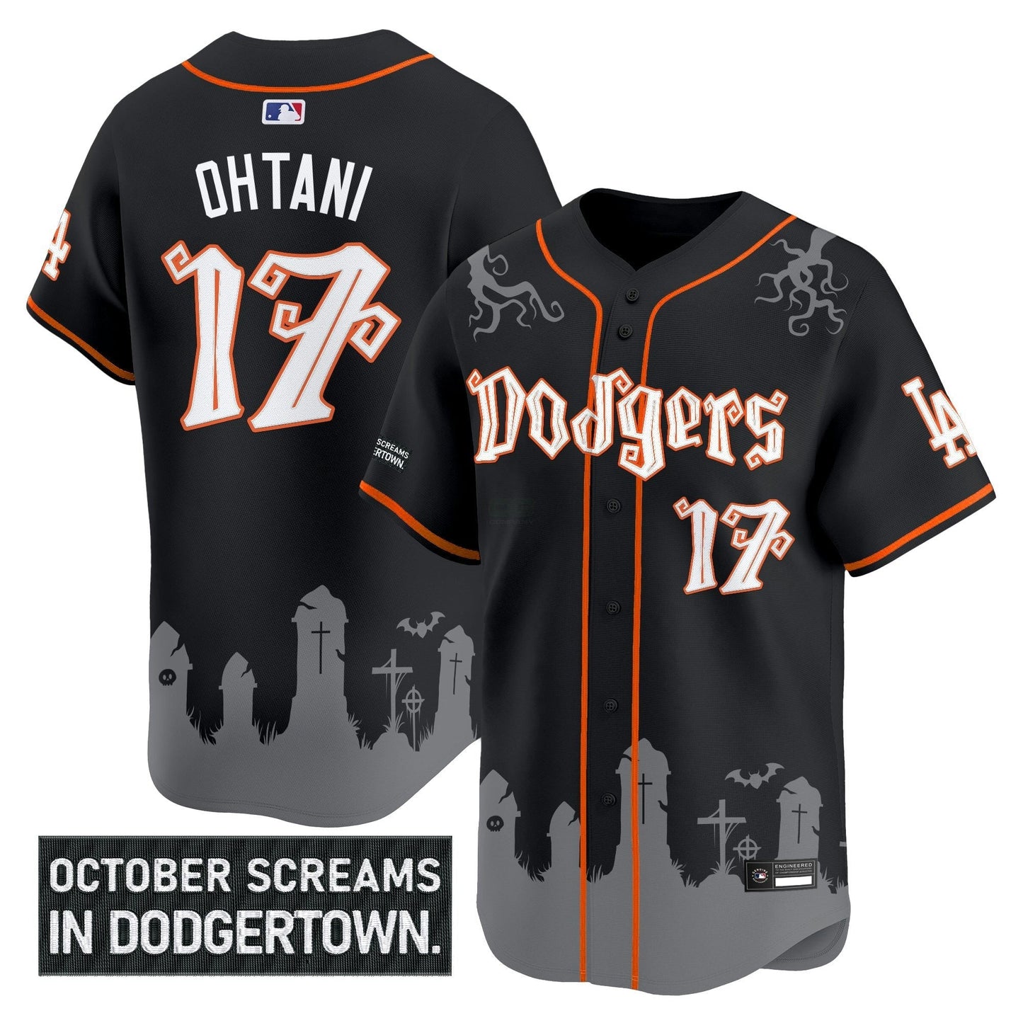 Camisa MLB Men’s Los Angeles ‘Halloween Edition’ Premier Limited Jersey – Stitched