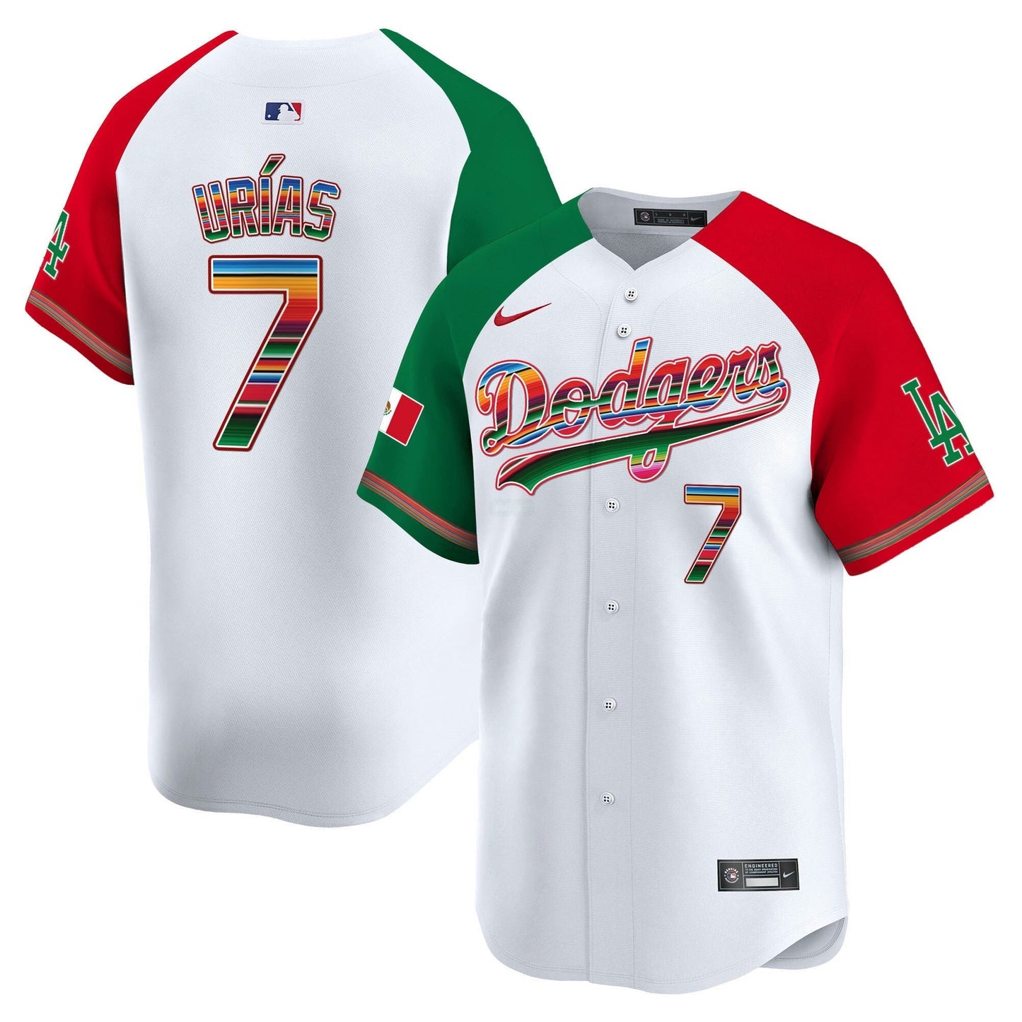 Camisa MLB Los Angeles Dodgers Men’s Los Angeles Mexico Vapor Premier Limited Jersey