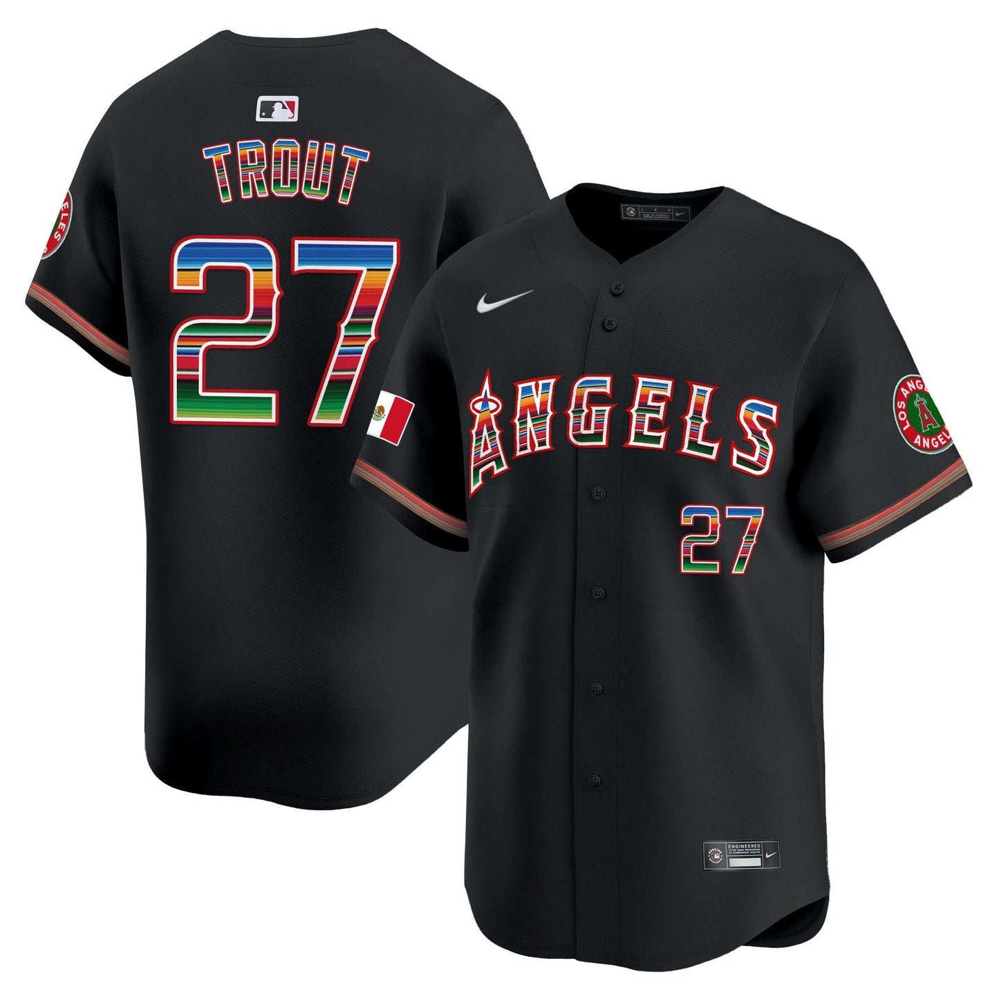 Camisa MLB Los Angeles Angels Men’s Los Angeles Mexico Vapor Premier Limited Jersey