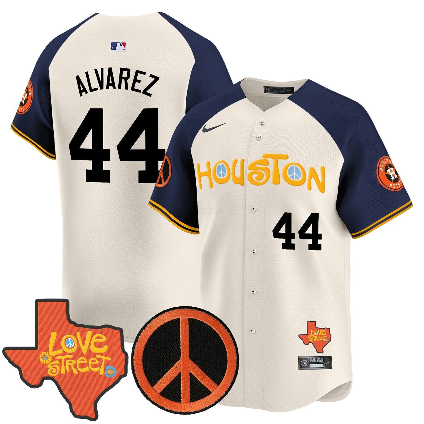 Camisa MLB Men’s Love Street & Peace Sign Patch Vapor Premier Limited Jersey V2