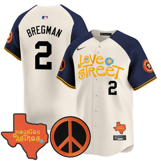 Camisa MLB Men’s Love Street & Peace Sign Patch Vapor Premier Limited Jersey V3