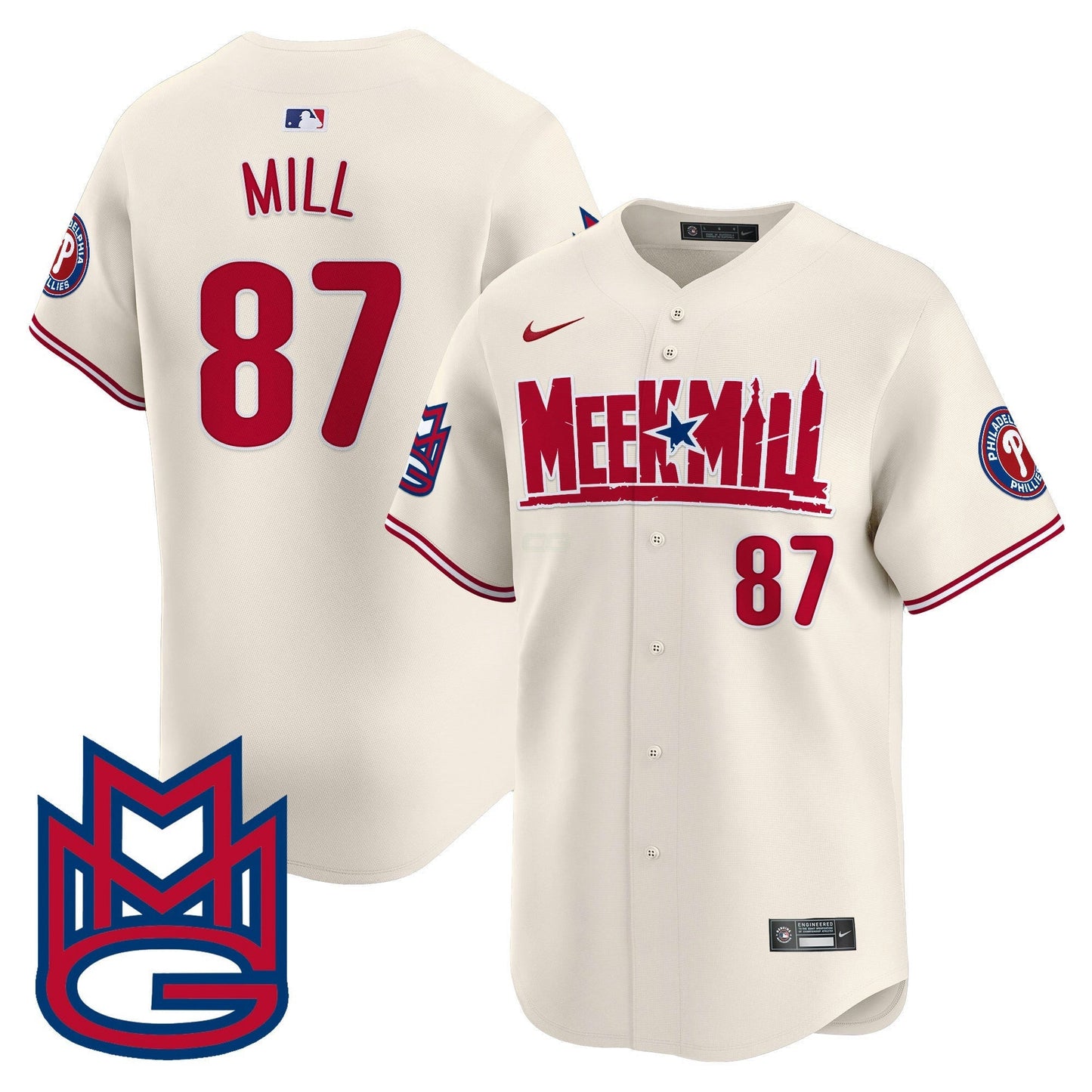 Camisa MLB Men’s Meek Mill Vapor Premier Limited Jersey