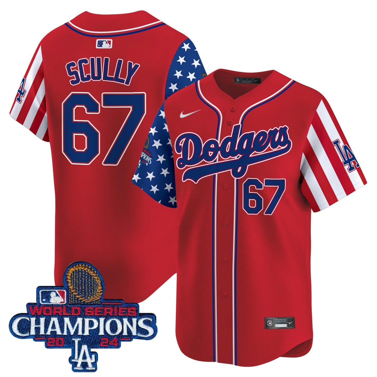 Camisa MLB Men’s Memorial Day & 2024 World Series Champions Vapor Premier Limited Jersey