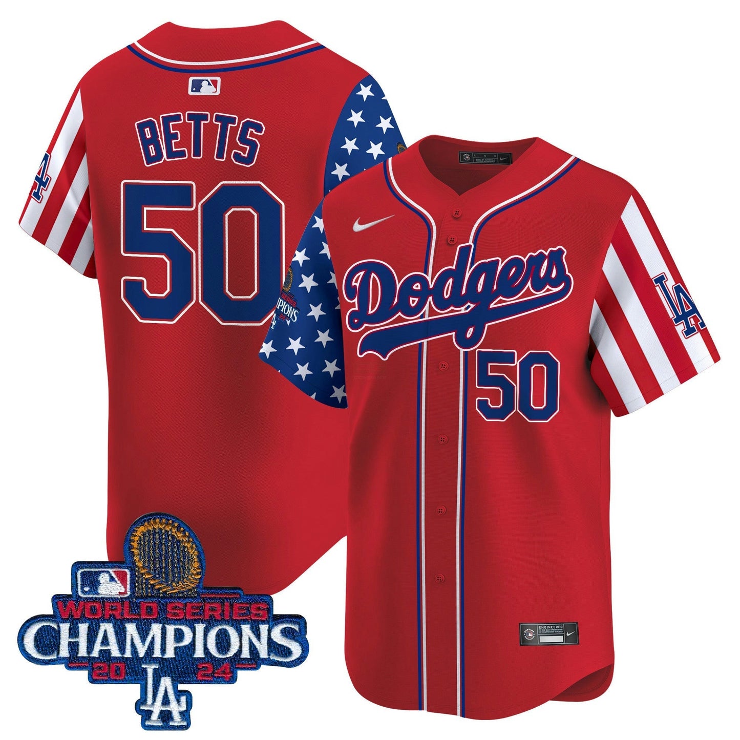Camisa MLB Men’s Memorial Day & 2024 World Series Champions Vapor Premier Limited Jersey