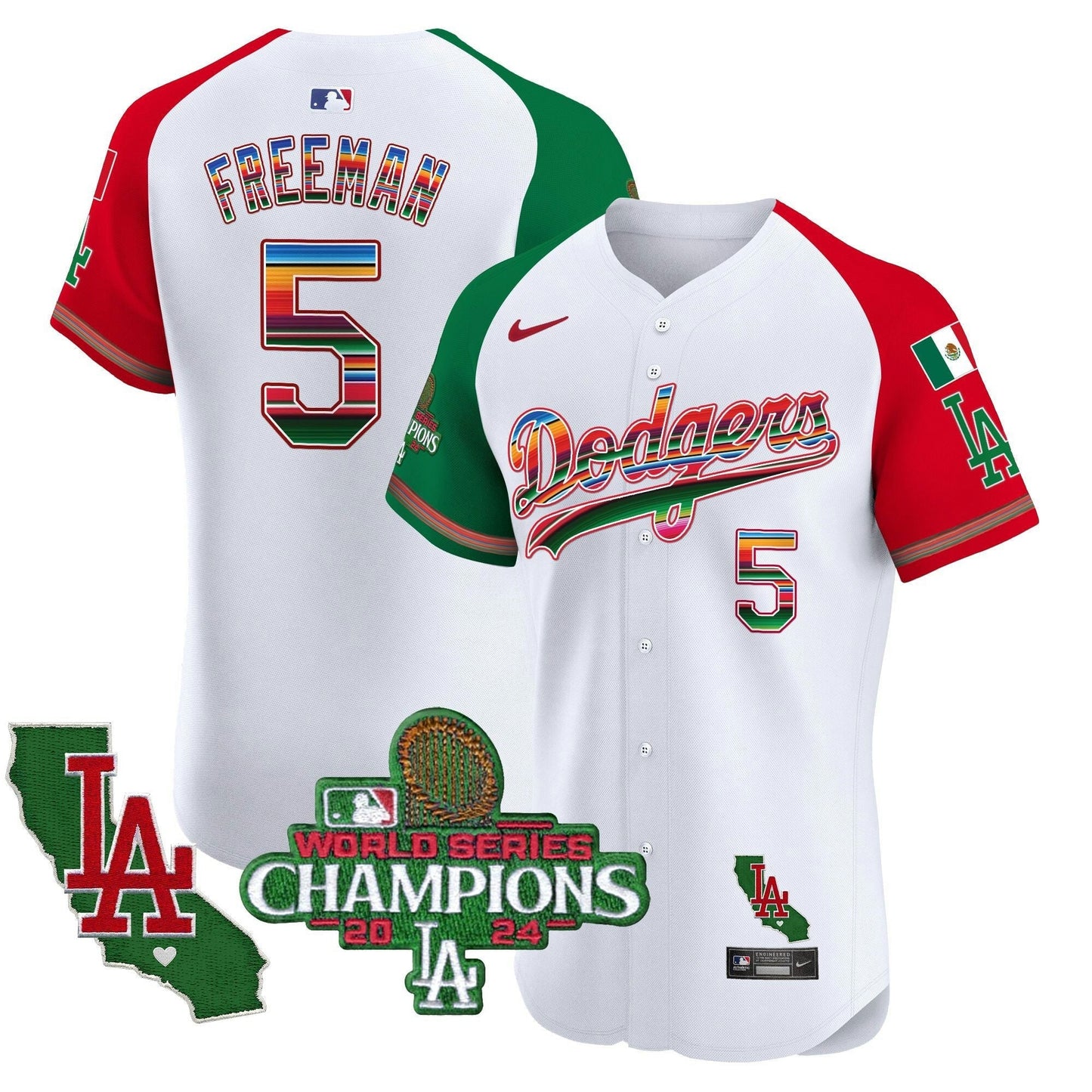 Camisa MLB Men’s Mexico 2024 World Series Champions Vapor Premier Elite Jersey