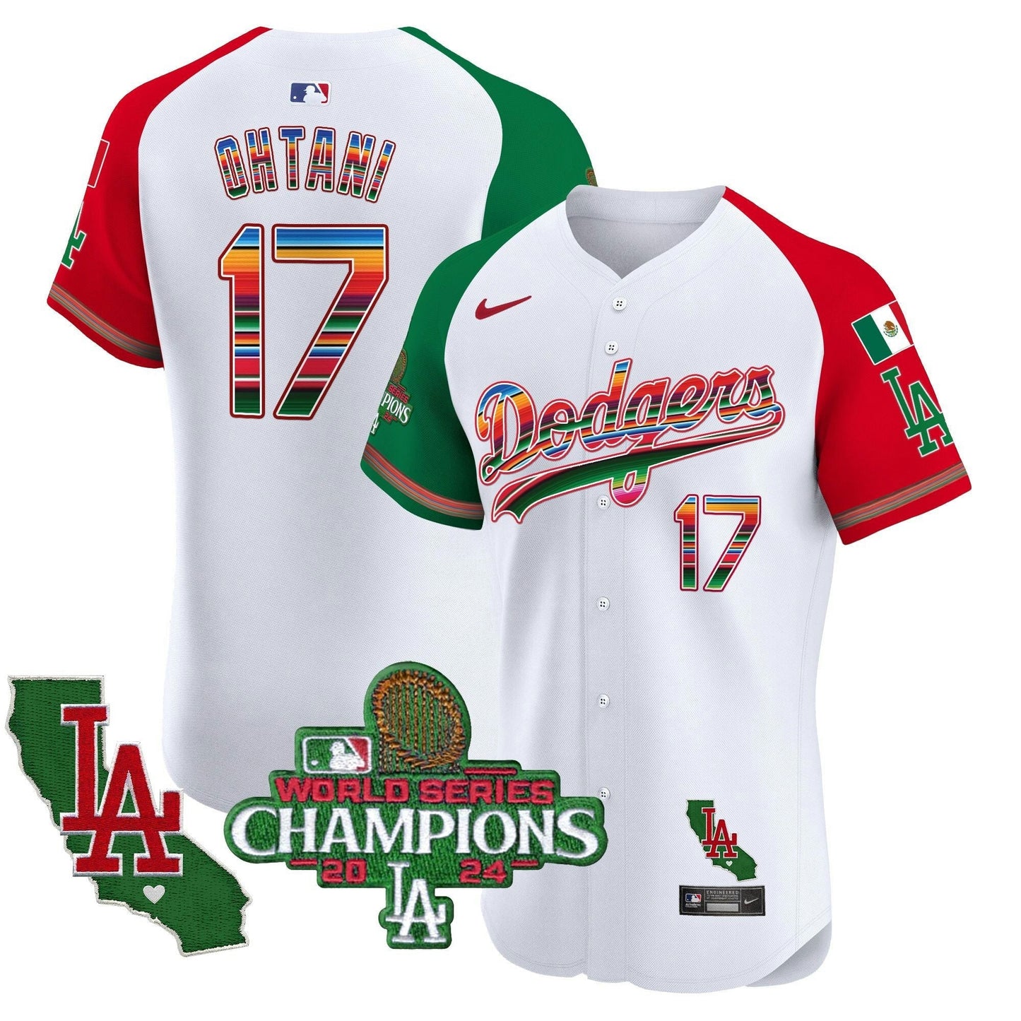 Camisa MLB Men’s Mexico 2024 World Series Champions Vapor Premier Elite Jersey