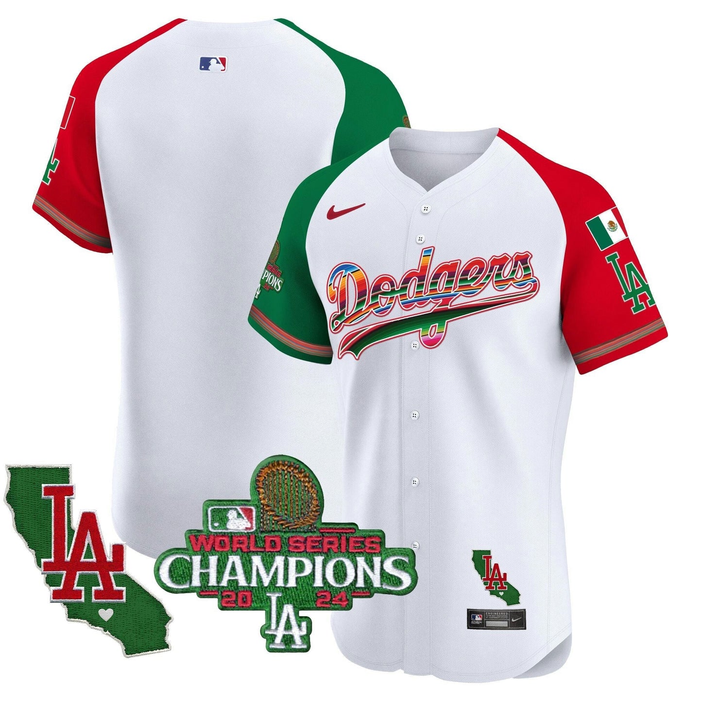 Camisa MLB Men’s Mexico 2024 World Series Champions Vapor Premier Elite Jersey