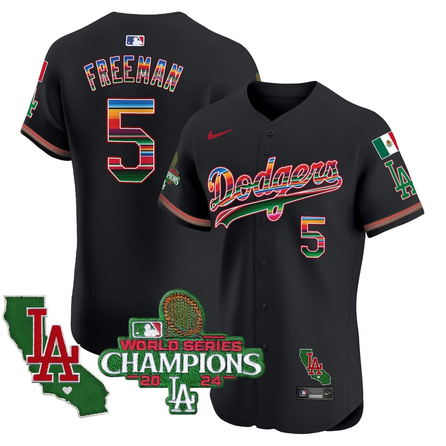 Camisa MLB Men’s Mexico 2024 World Series Champions Vapor Premier Elite Jersey