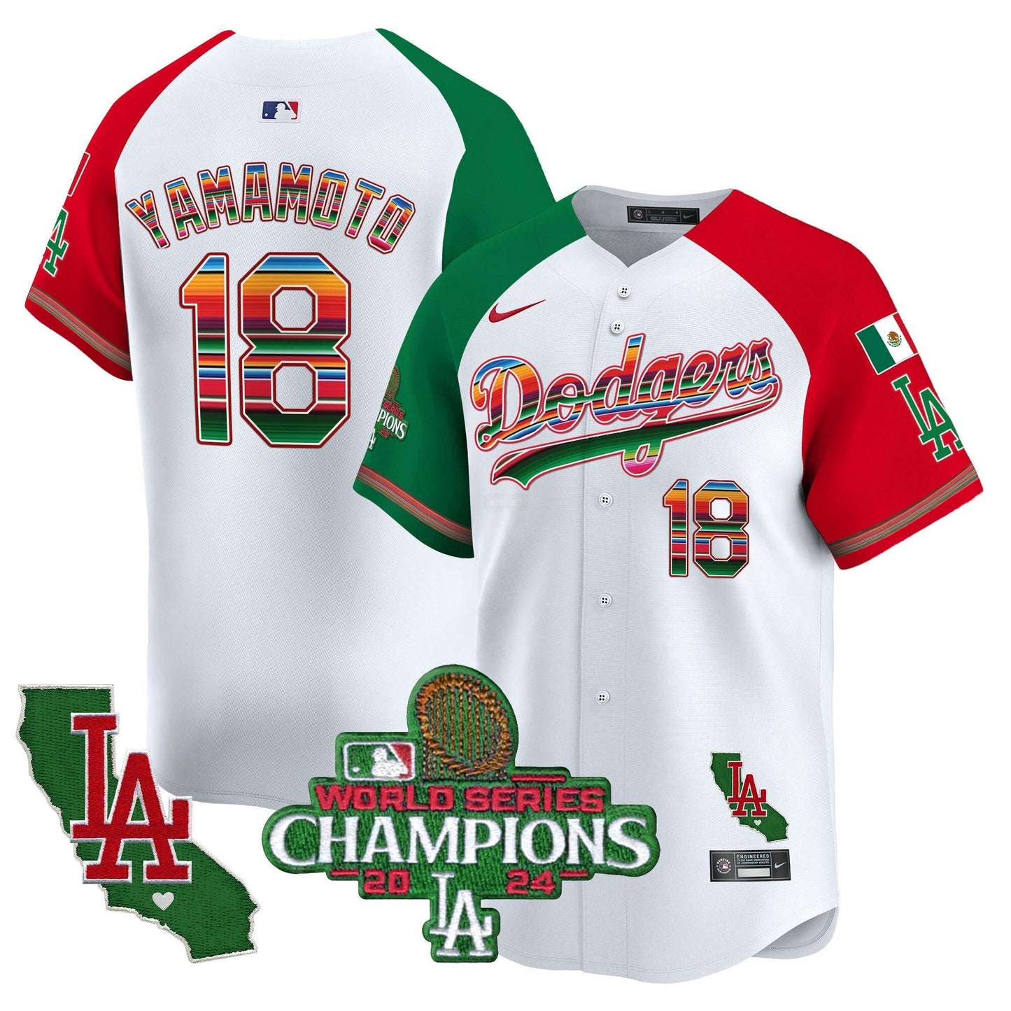Camisa MLB Men’s Mexico 2024 World Series Champions Vapor Premier Limited Jersey