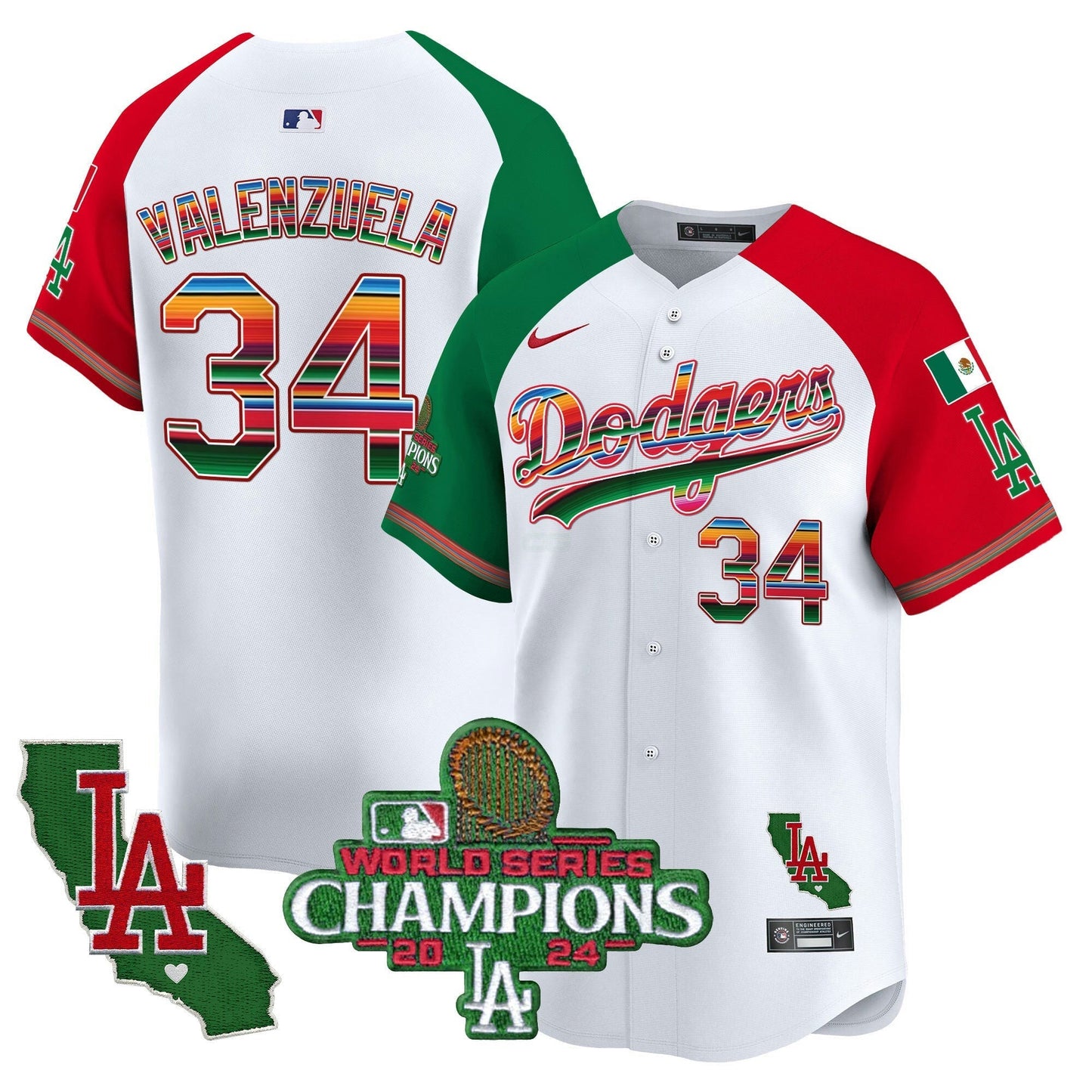 Camisa MLB Men’s Mexico 2024 World Series Champions Vapor Premier Limited Jersey