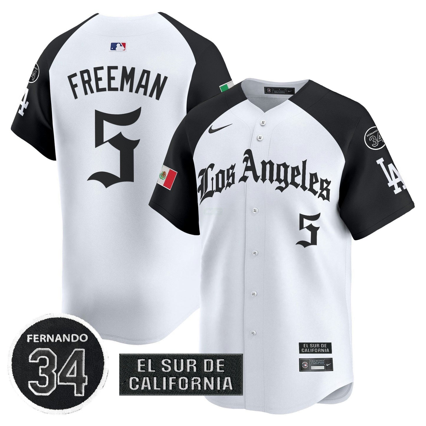 Camisa MLB Men’s Mexico 2025 LA Gothic Style Vapor Premier Limited Jersey