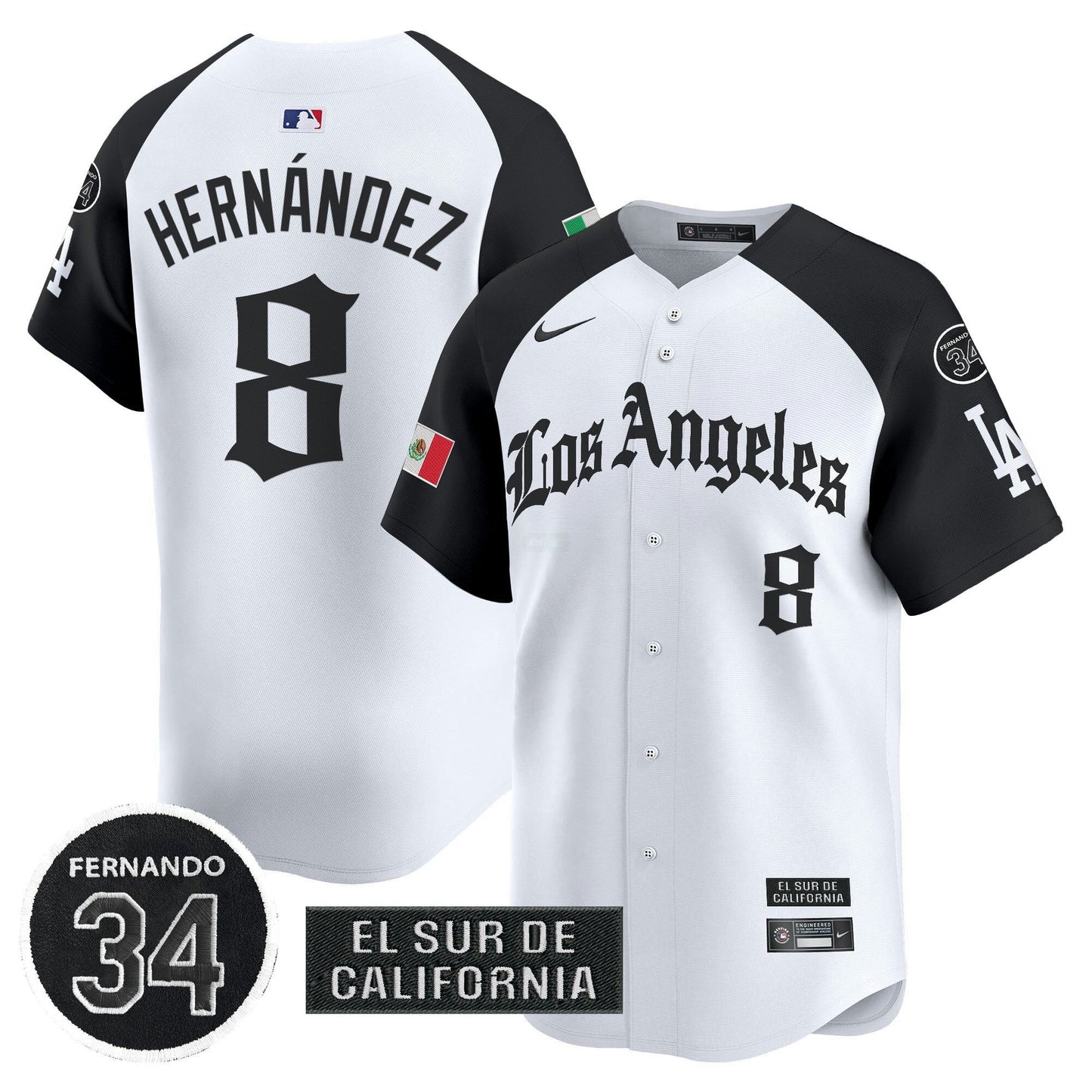 Camisa MLB Men’s Mexico 2025 LA Gothic Style Vapor Premier Limited Jersey