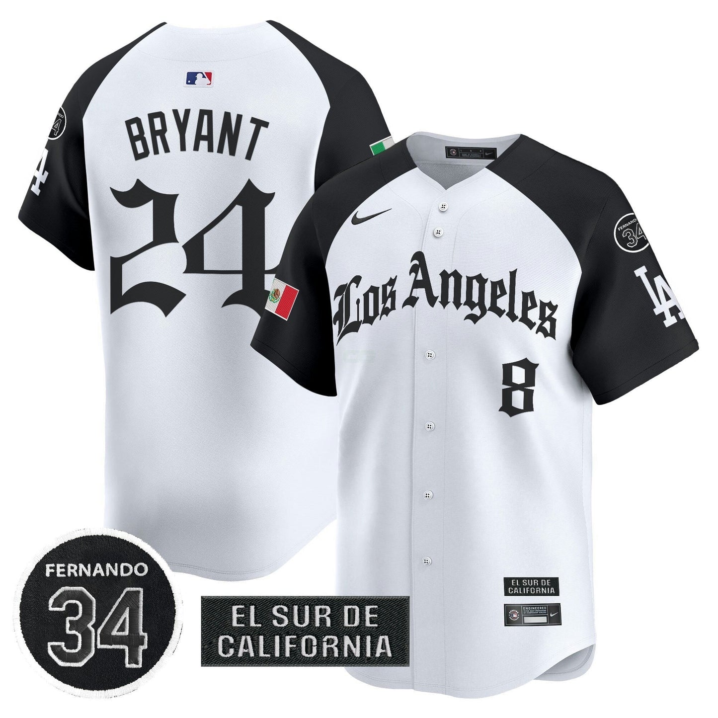 Camisa MLB Men’s Mexico 2025 LA Gothic Style Vapor Premier Limited Jersey