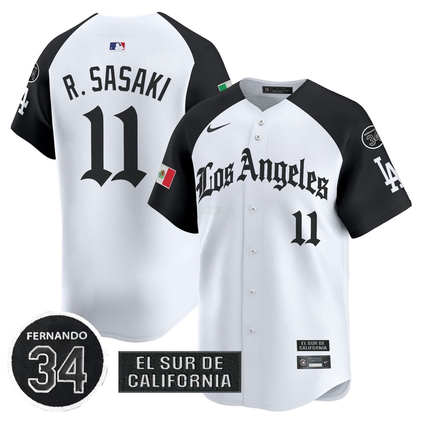 Camisa MLB Men’s Mexico 2025 LA Gothic Style Vapor Premier Limited Jersey