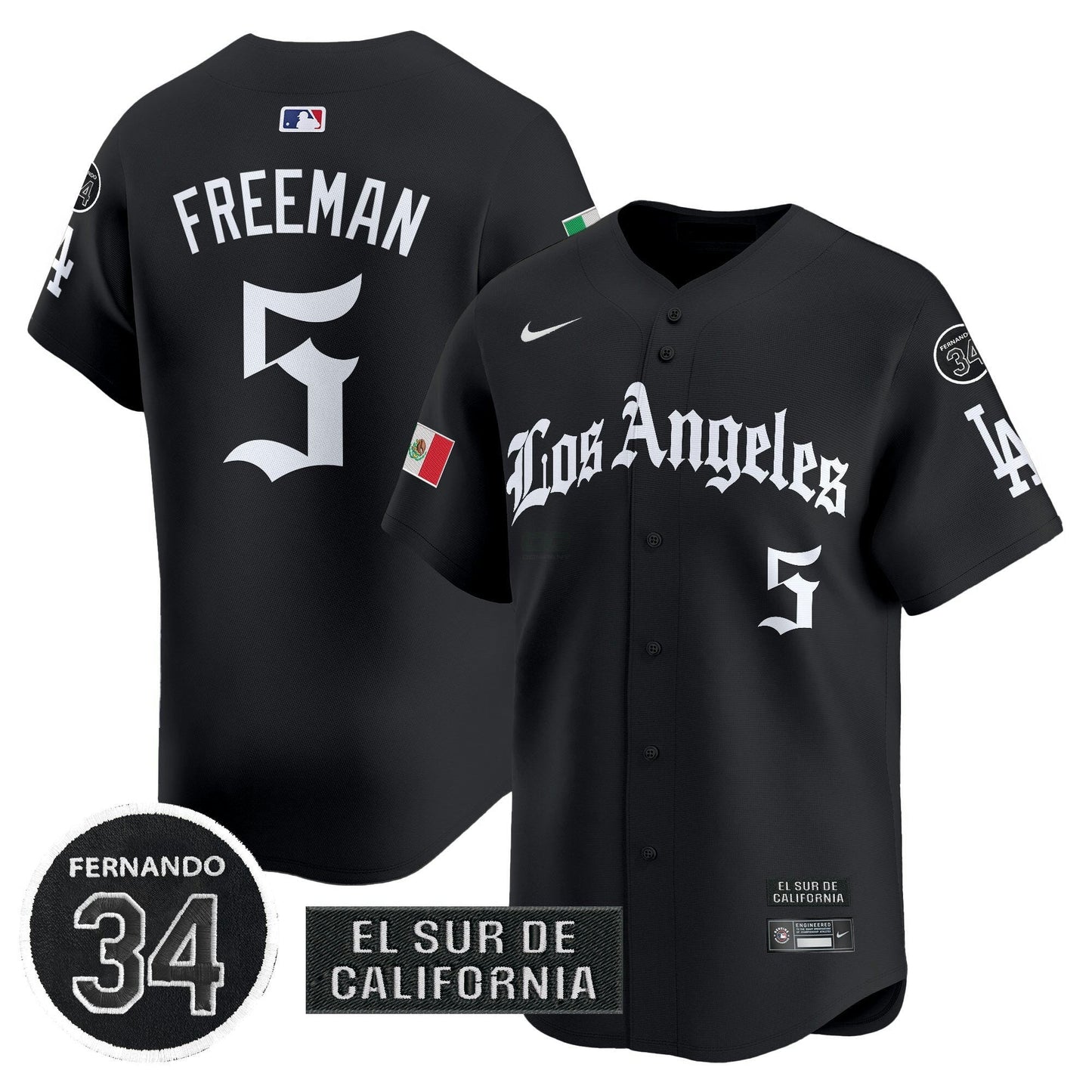 Camisa MLB Men’s Mexico 2025 LA Gothic Style Vapor Premier Limited Jersey