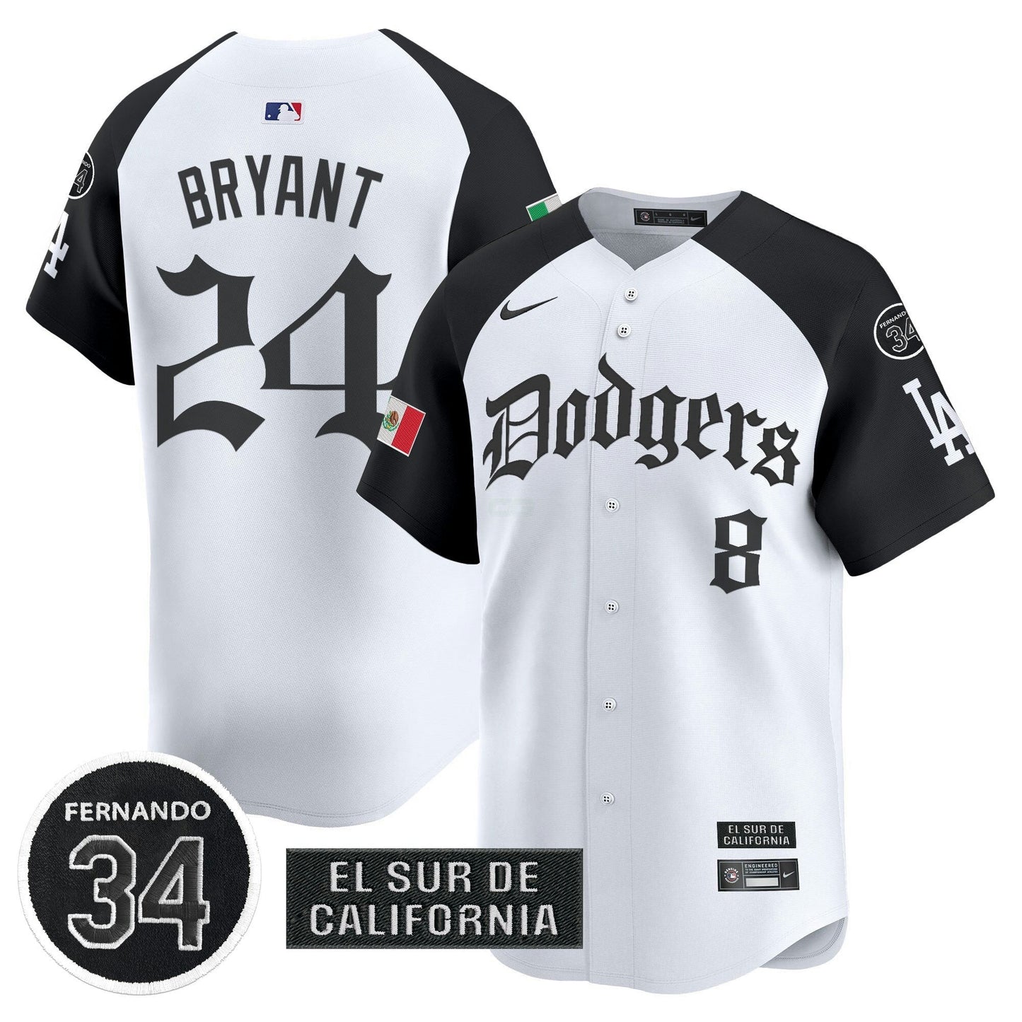 Camisa MLB Men’s Mexico 2025 LA Gothic Style Vapor Premier Limited Jersey V2