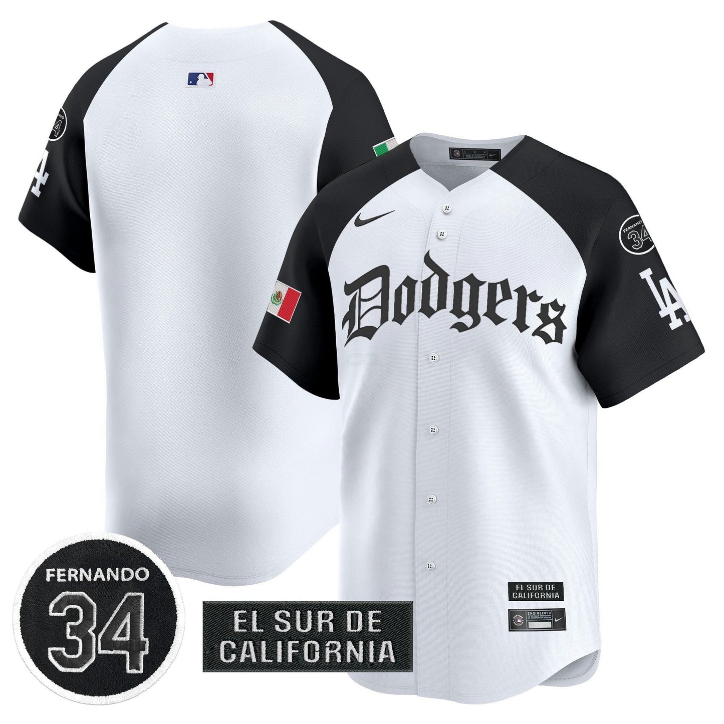 Camisa MLB Men’s Mexico 2025 LA Gothic Style Vapor Premier Limited Jersey V2
