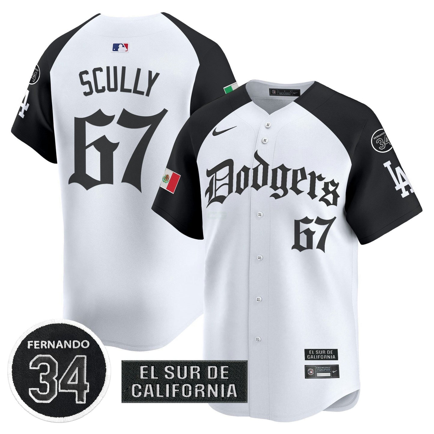 Camisa MLB Men’s Mexico 2025 LA Gothic Style Vapor Premier Limited Jersey V2