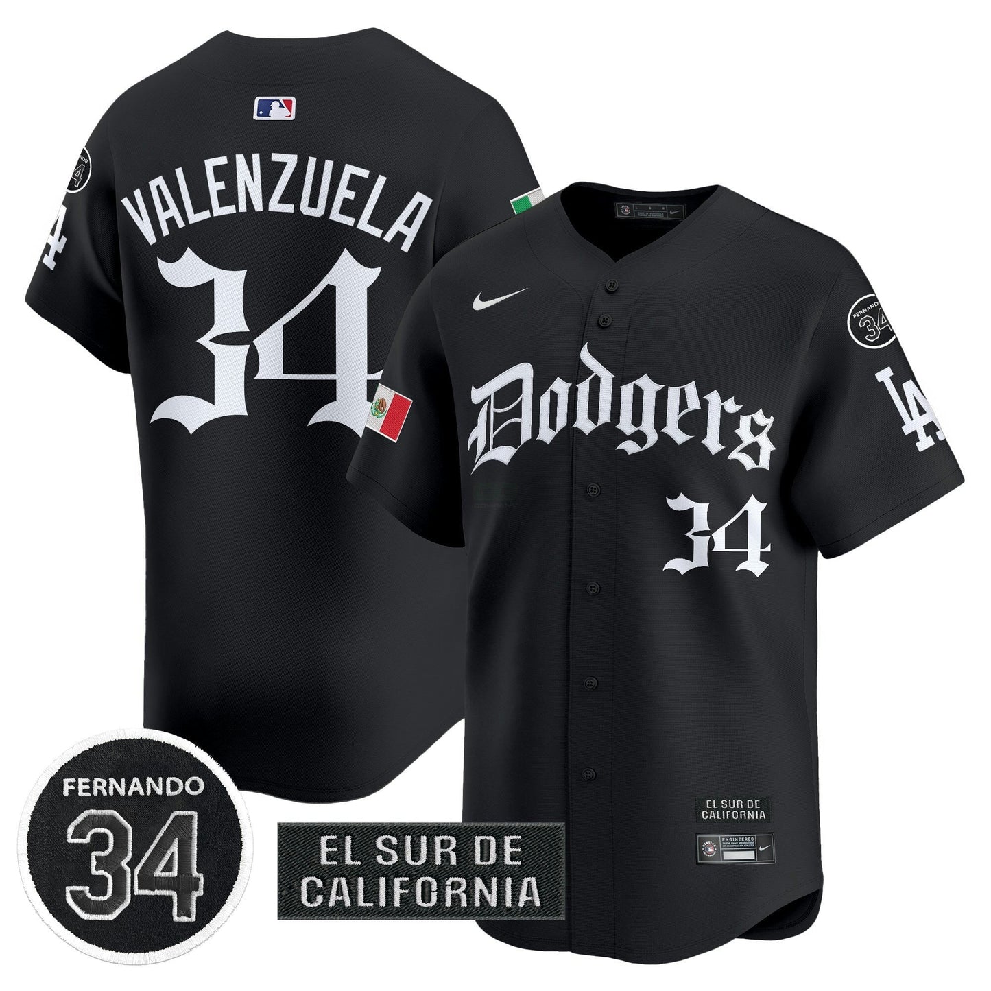 Camisa MLB Men’s Mexico 2025 LA Gothic Style Vapor Premier Limited Jersey V2