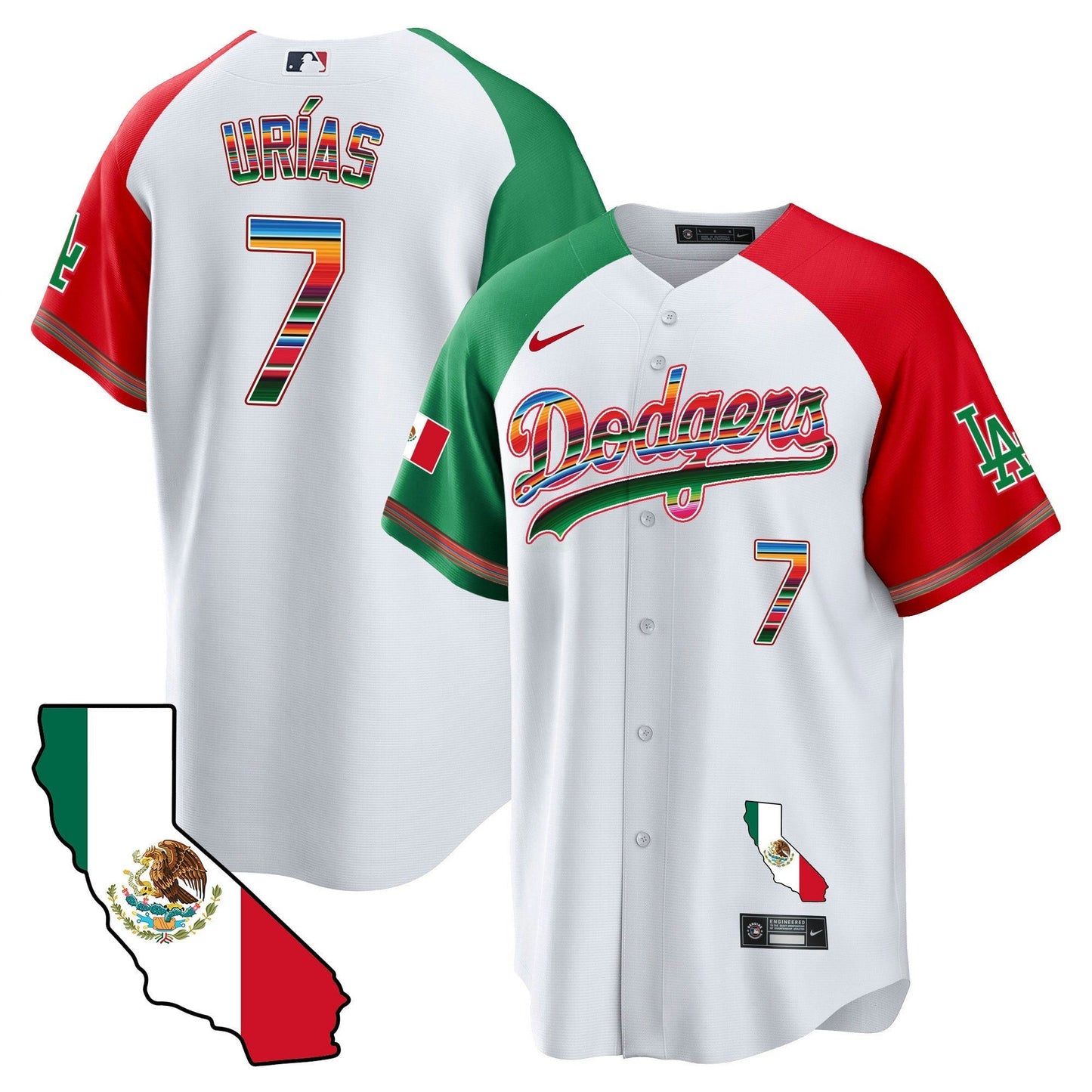 Camisa MLB Men’s Mexico California Map Cool Base Jersey