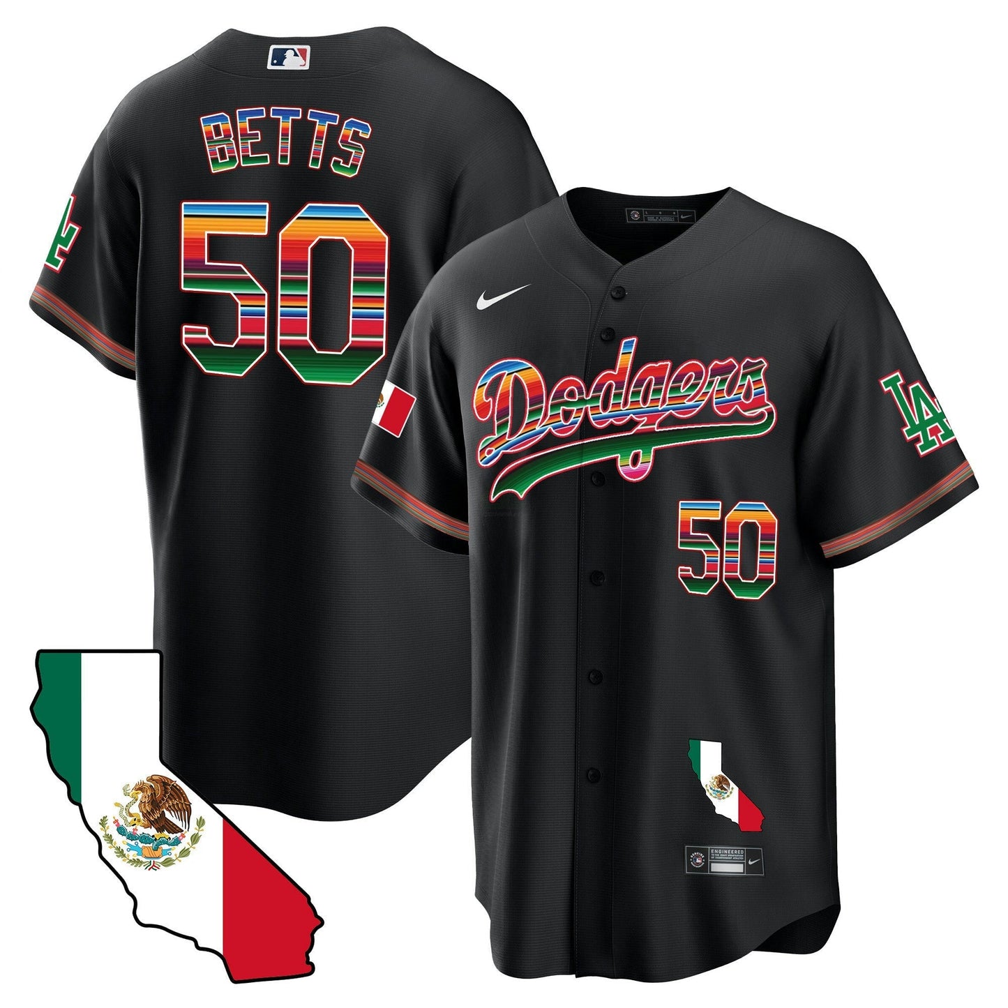Camisa MLB Men’s Mexico California Map Cool Base Jersey