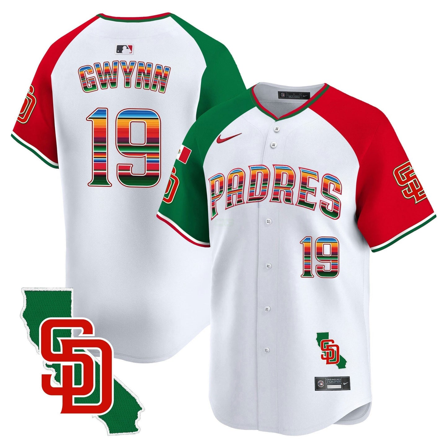 Camisa MLB San Diego Padres Men’s Mexico California Patch Vapor Premier Limited Jersey V3