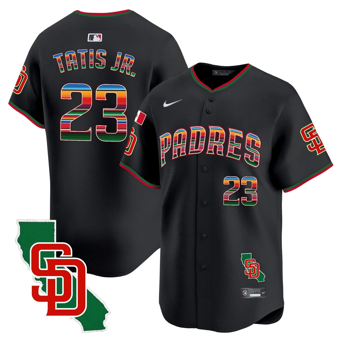 Camisa MLB San Diego Padres Men’s Mexico California Patch Vapor Premier Limited Jersey V3